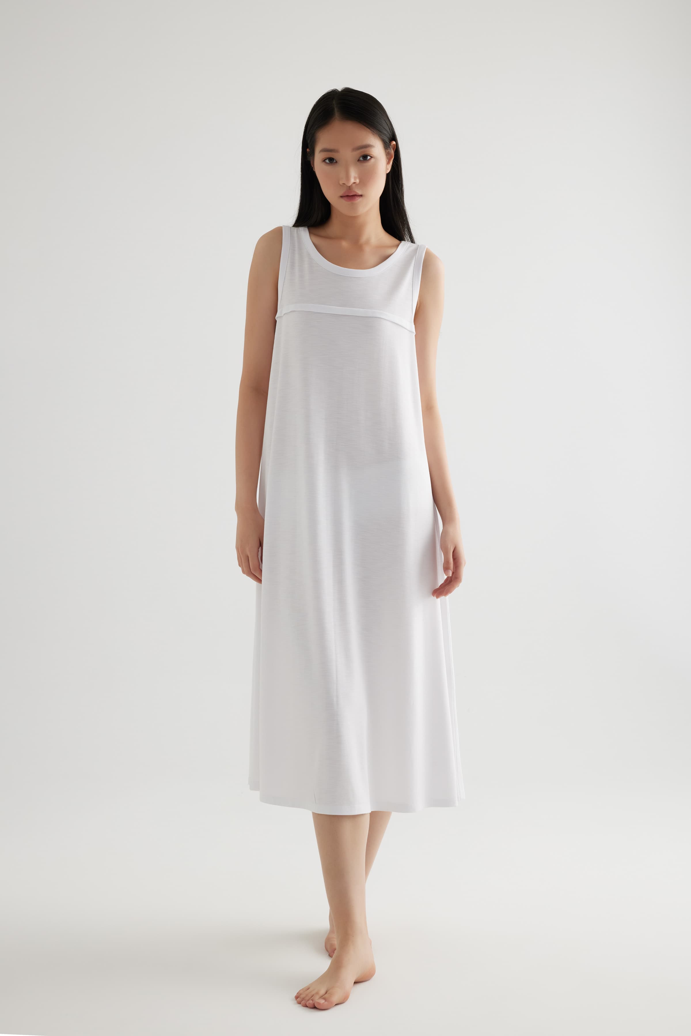Women's White Modal Dress — view 2