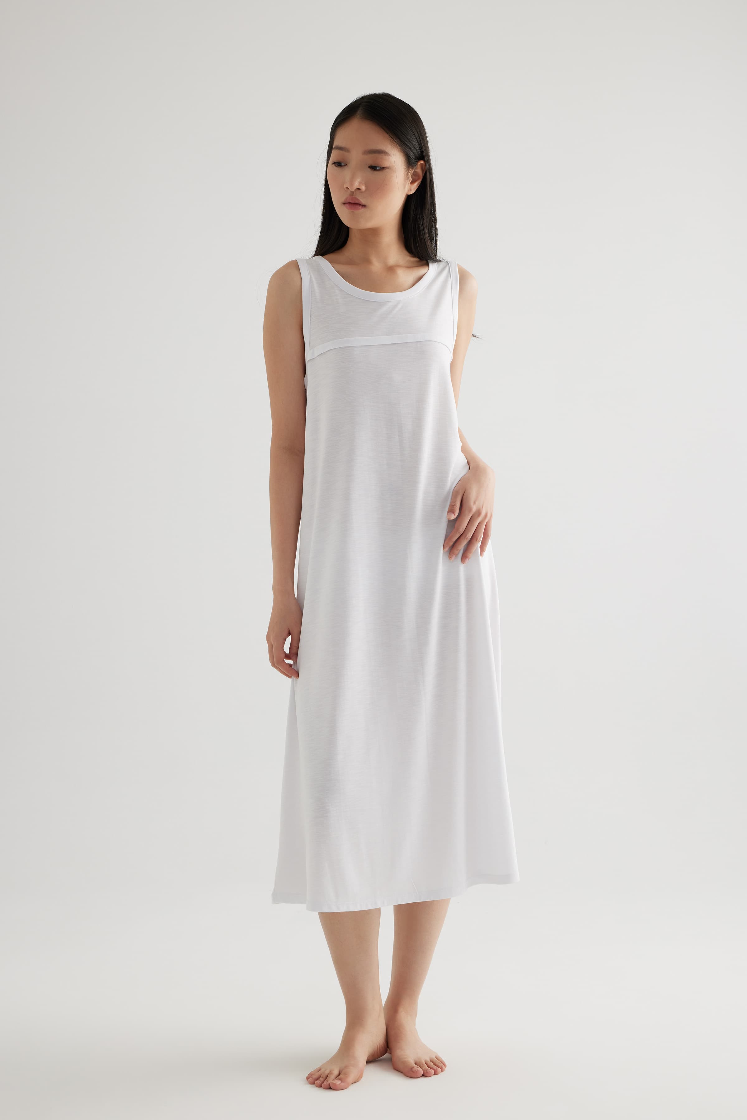 Women's White Modal Dress — view 4