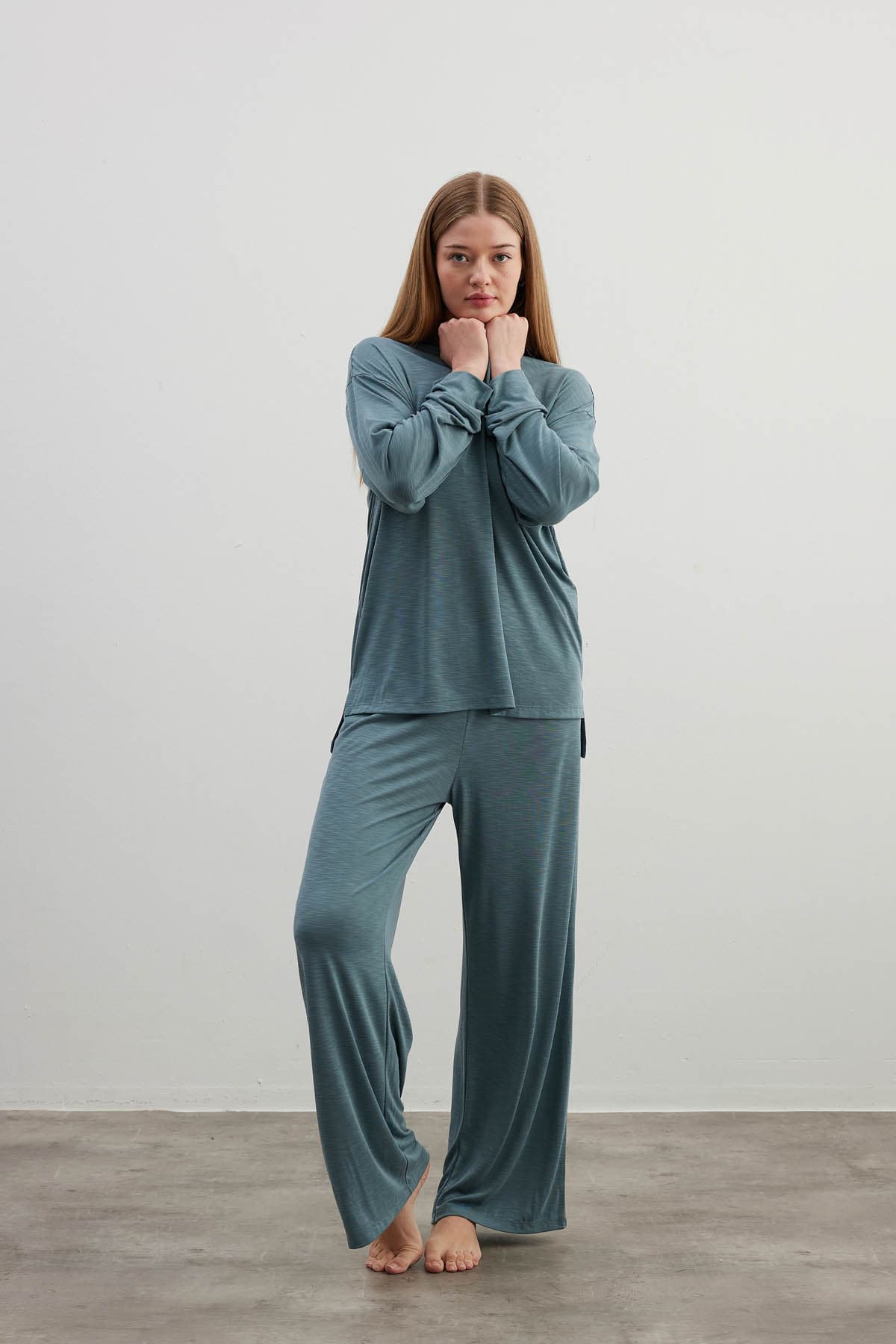 Women's Green Modal Trousers — view 4