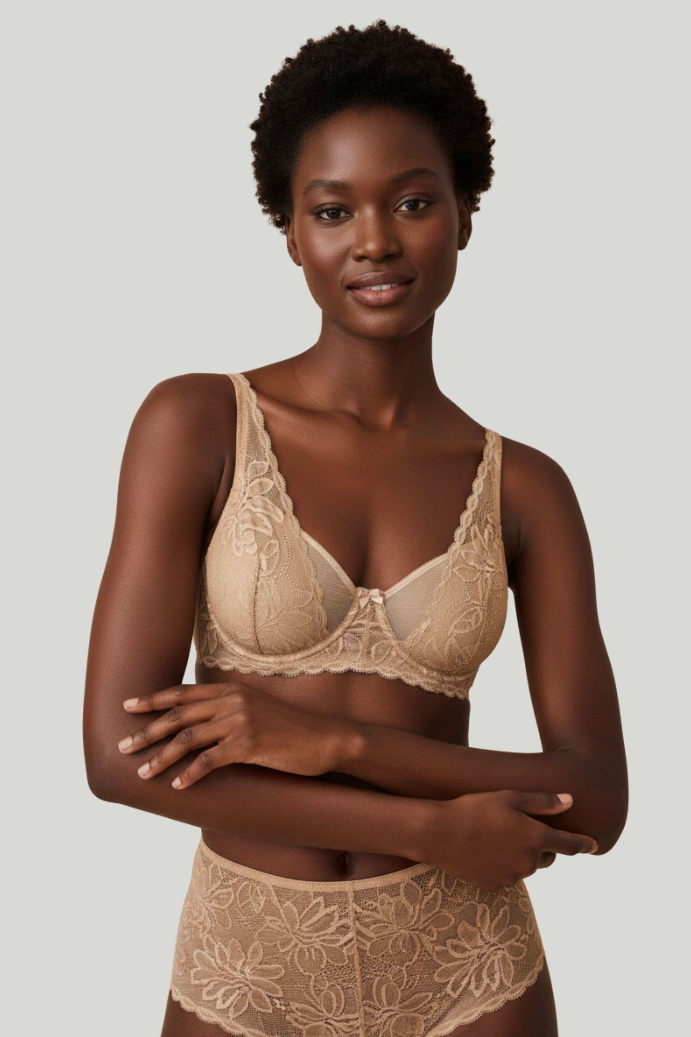 Women's Neutral Lace Bra — view 1
