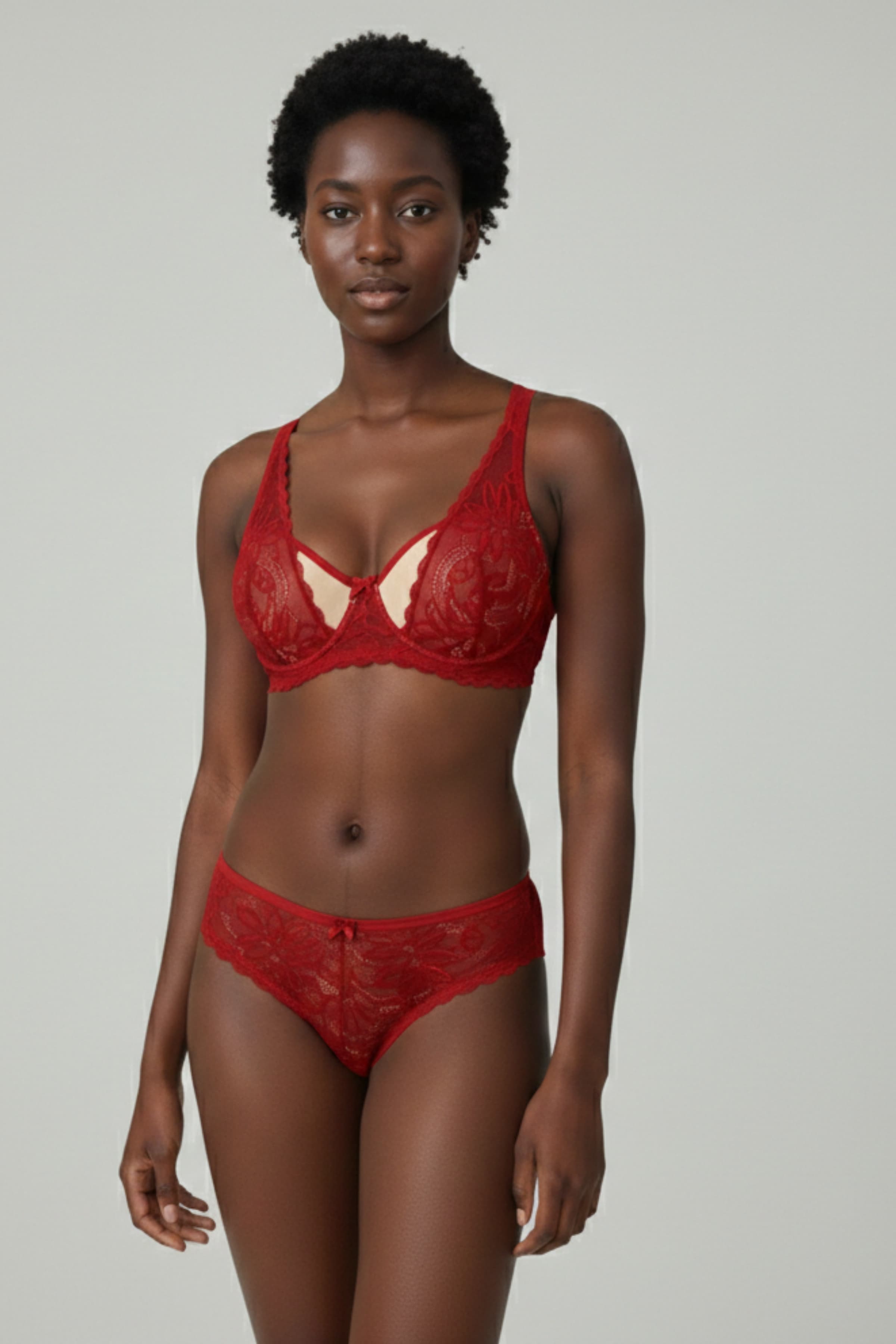 Women's Red Lace Bra — view 1