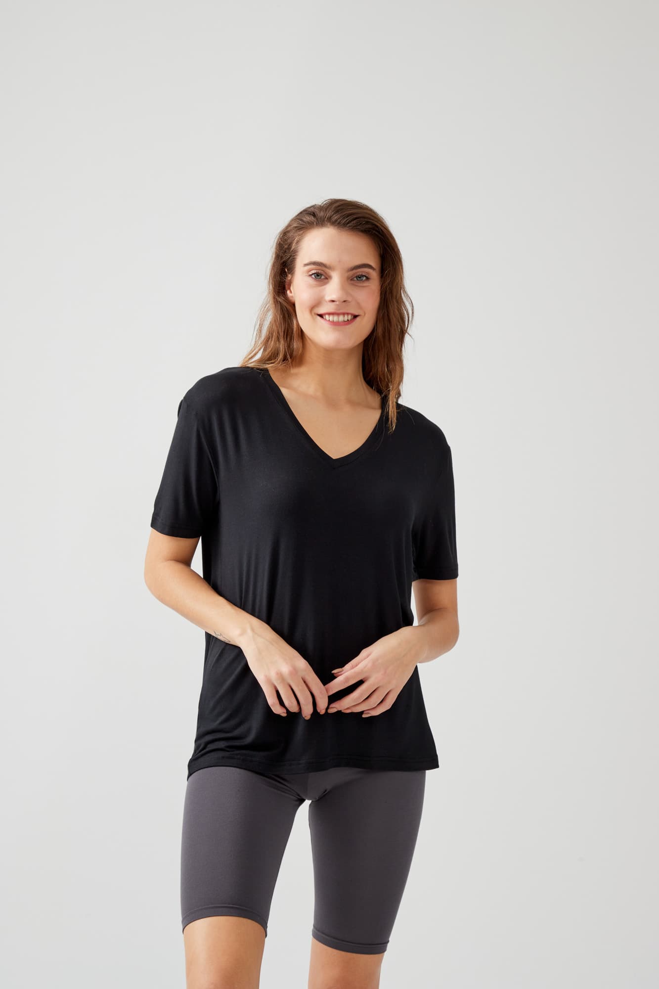 Women's Black Modal Tee — view 1