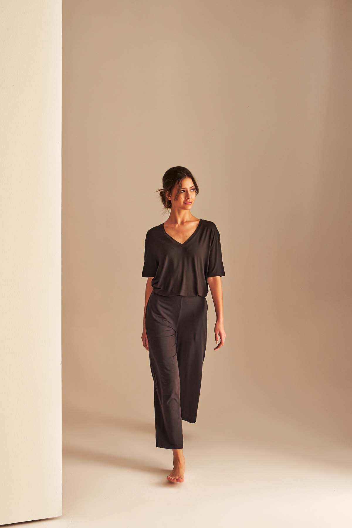 Women's Black Modal Tee — view 3