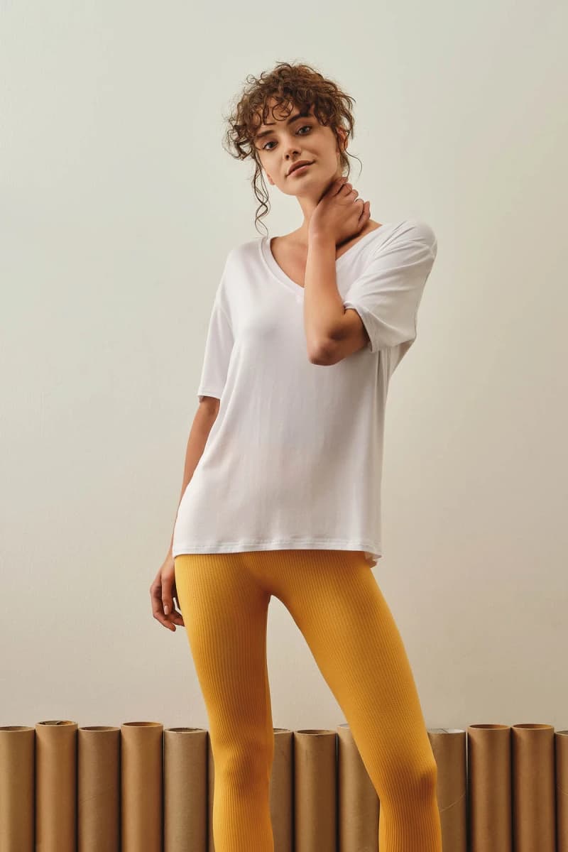 Women's White Modal Tee — view 1