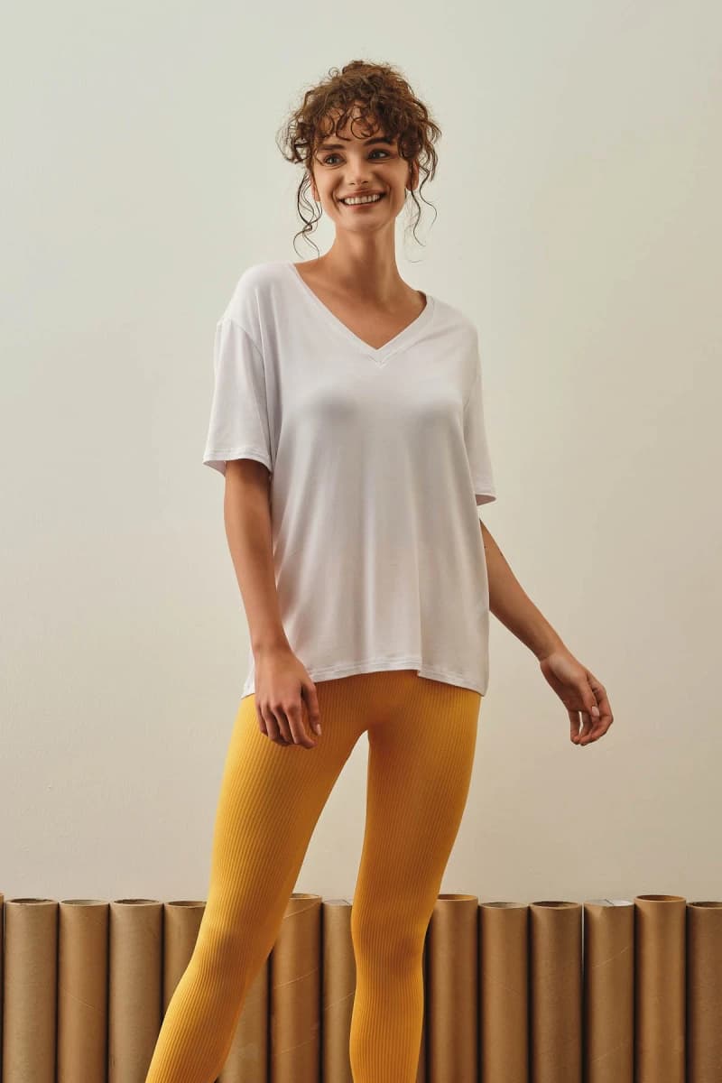 Women's White Modal Tee — view 2