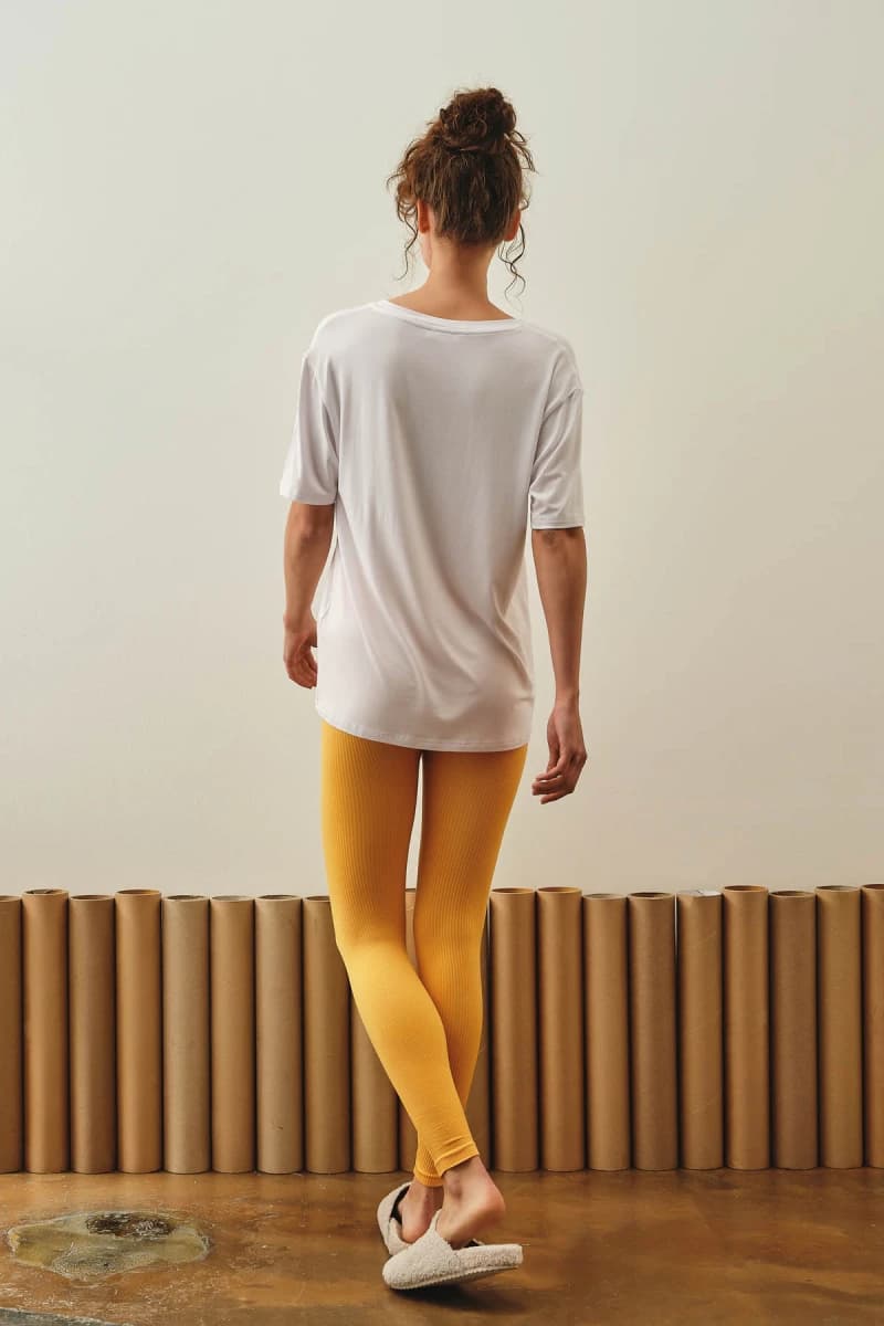Women's White Modal Tee — view 4