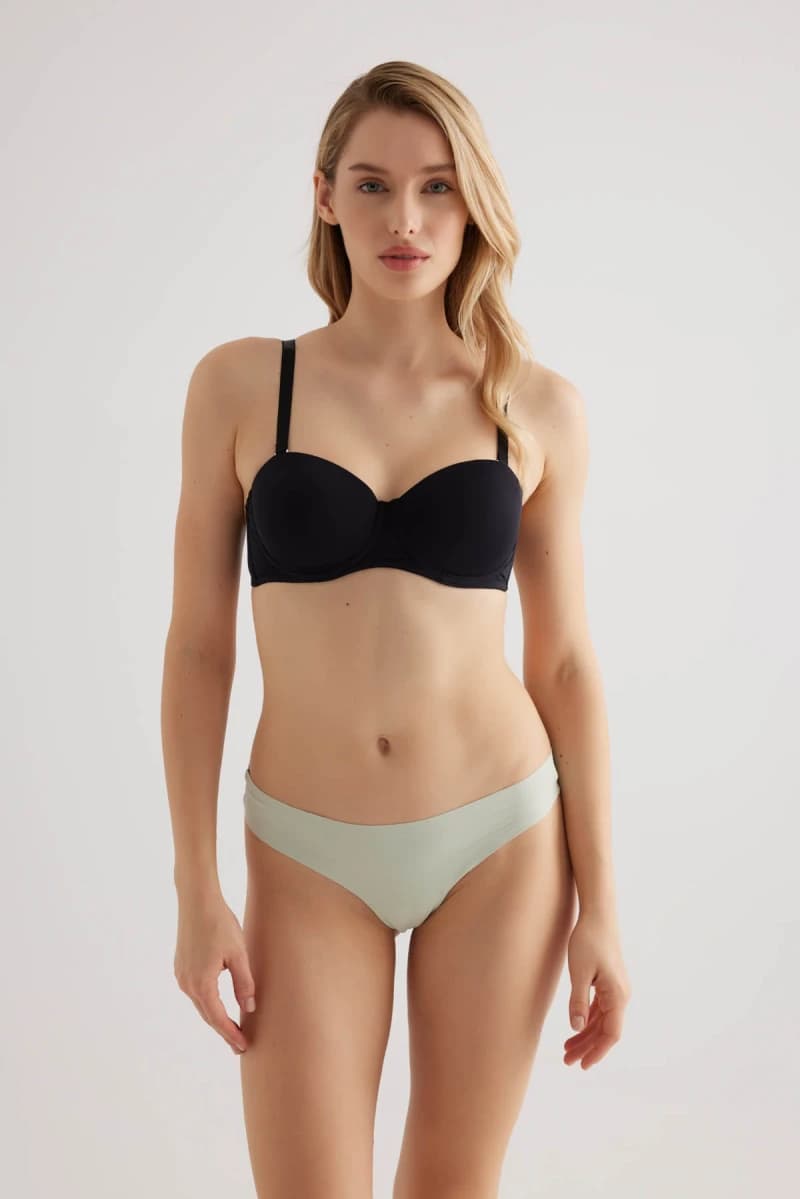 Women's Green Cotton Briefs — view 1