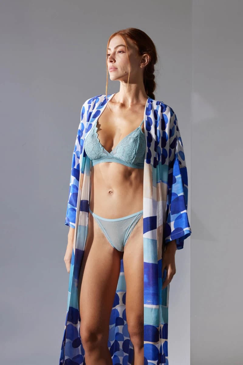 Women's Blue Lace Bra — view 1