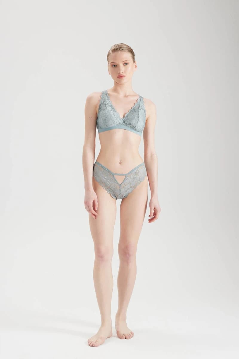Women's Grey Lace Bra — view 3