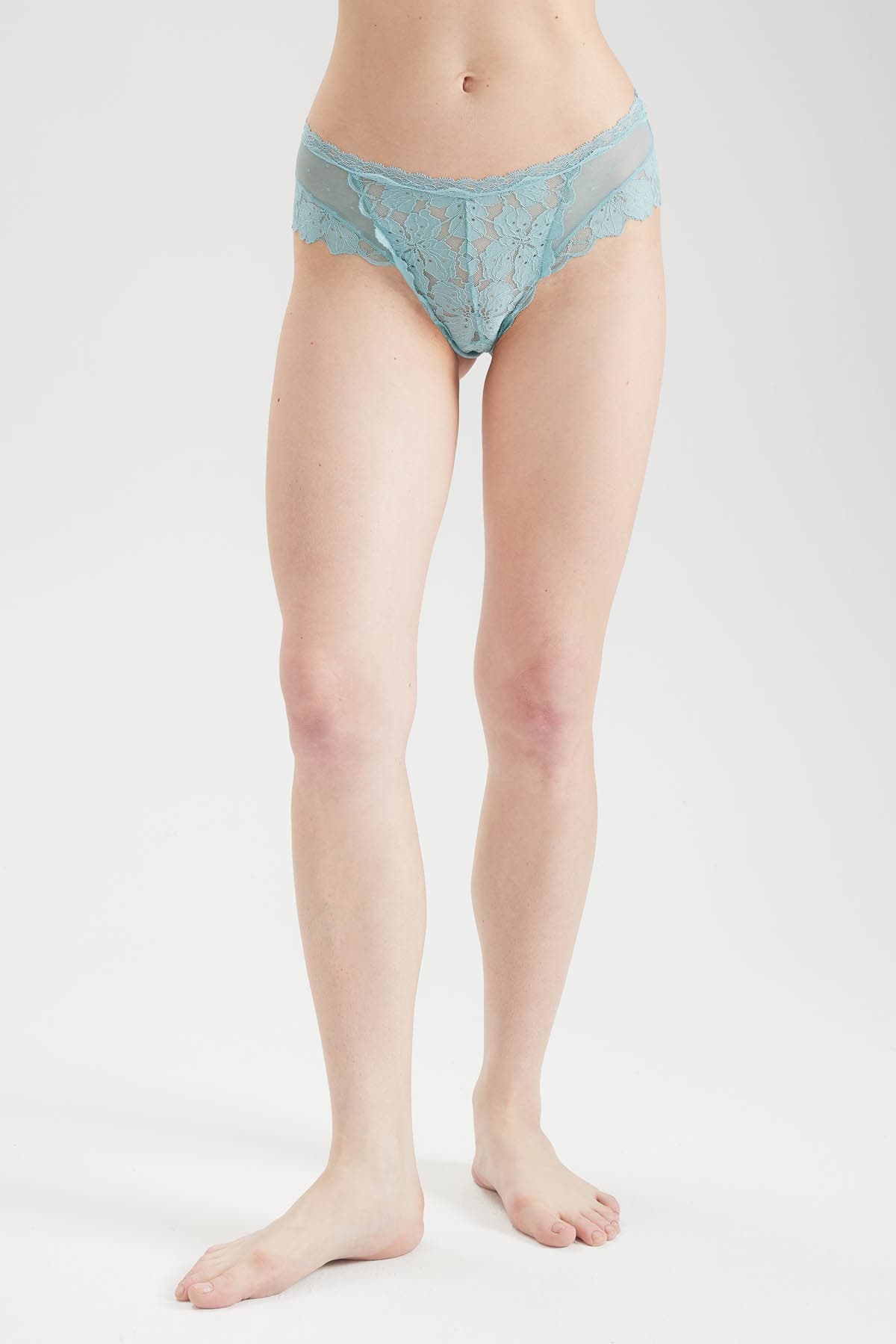 Women's Blue Lace Briefs — view 3