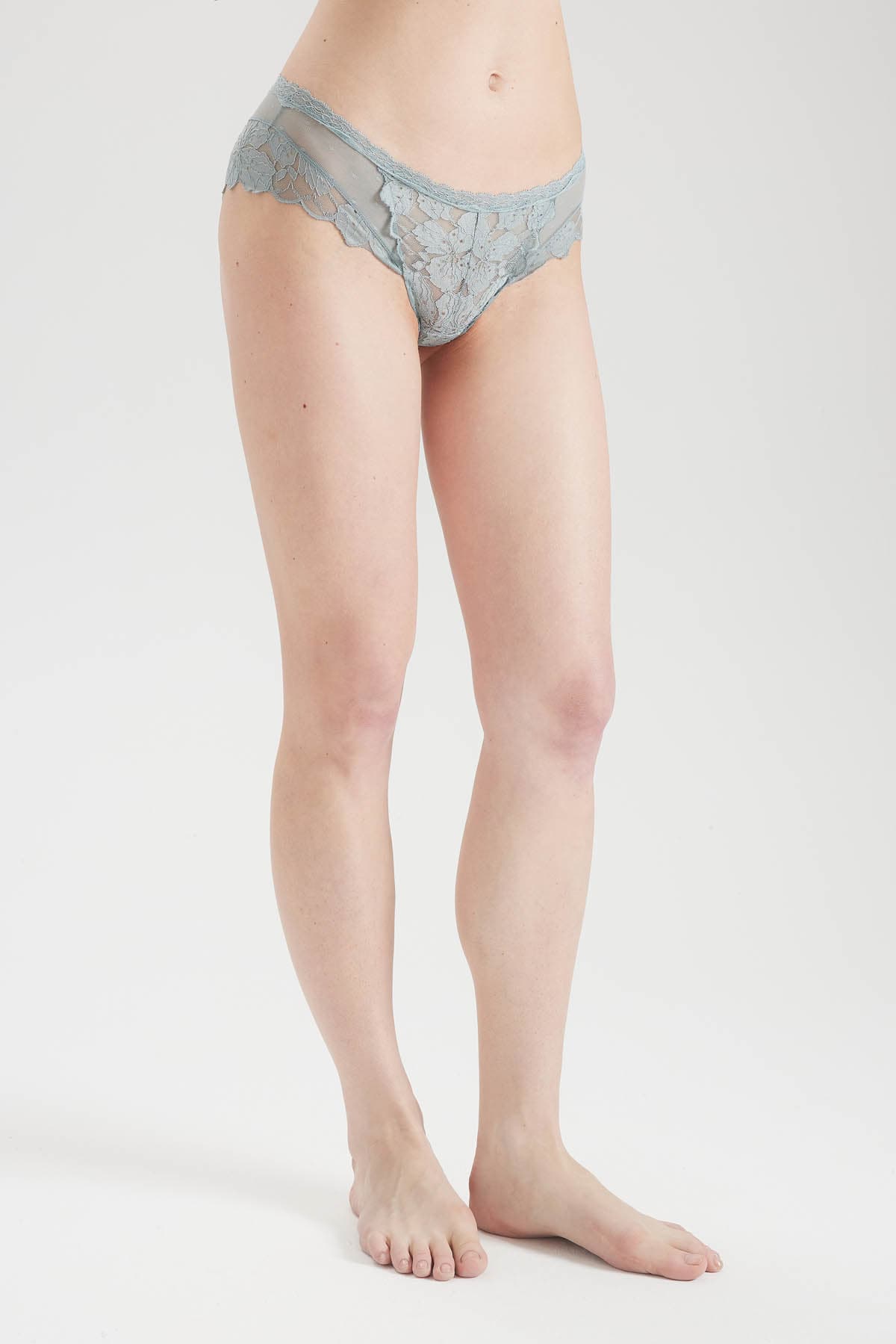 Women's Grey Lace Briefs — view 1
