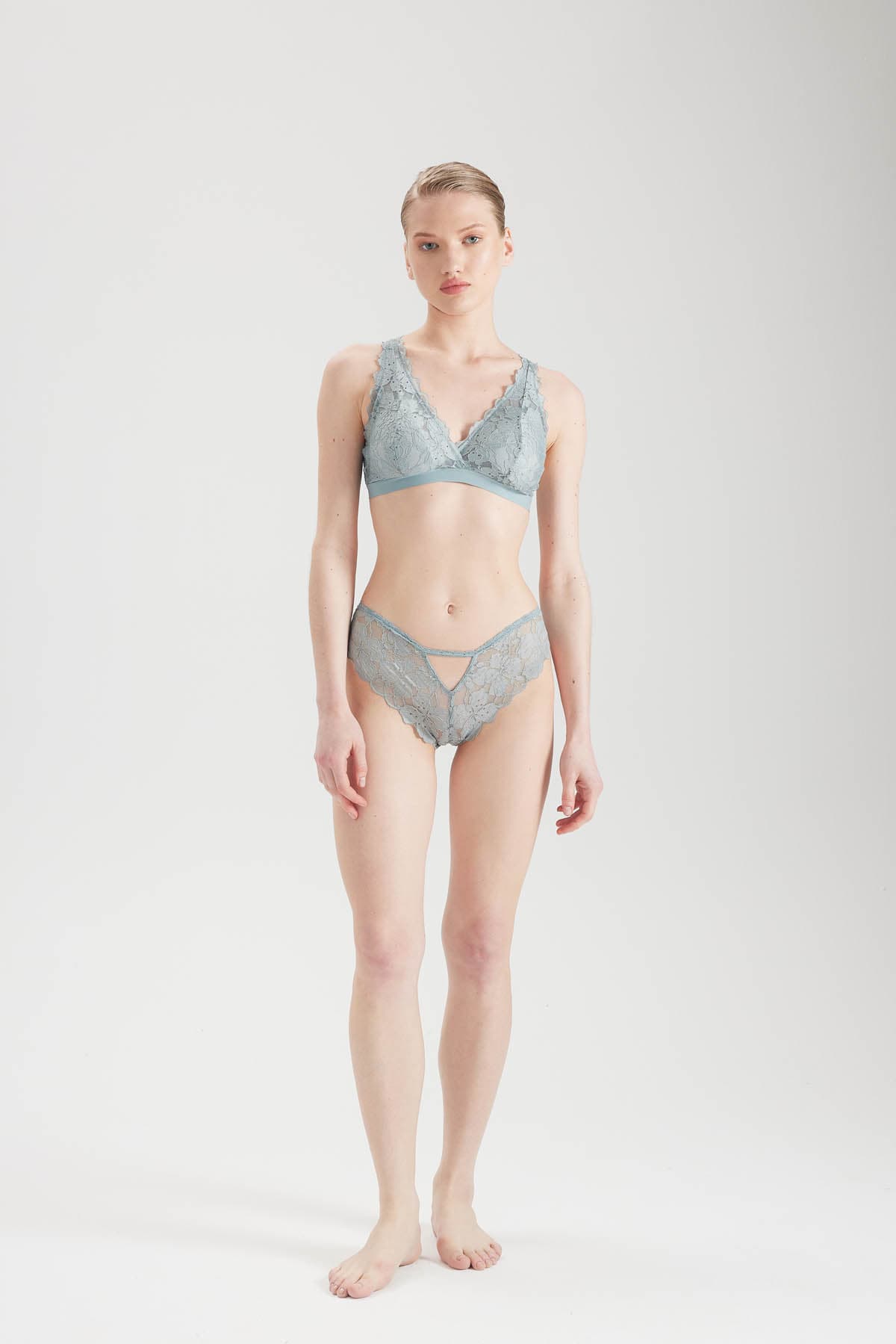 Women's Grey Lace Briefs — view 4