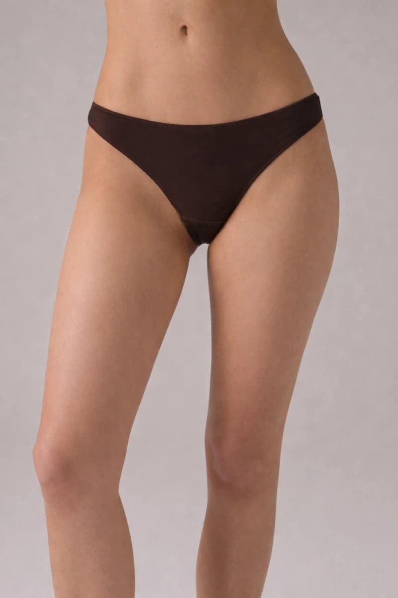 Women's Brown Modal Briefs — view 1