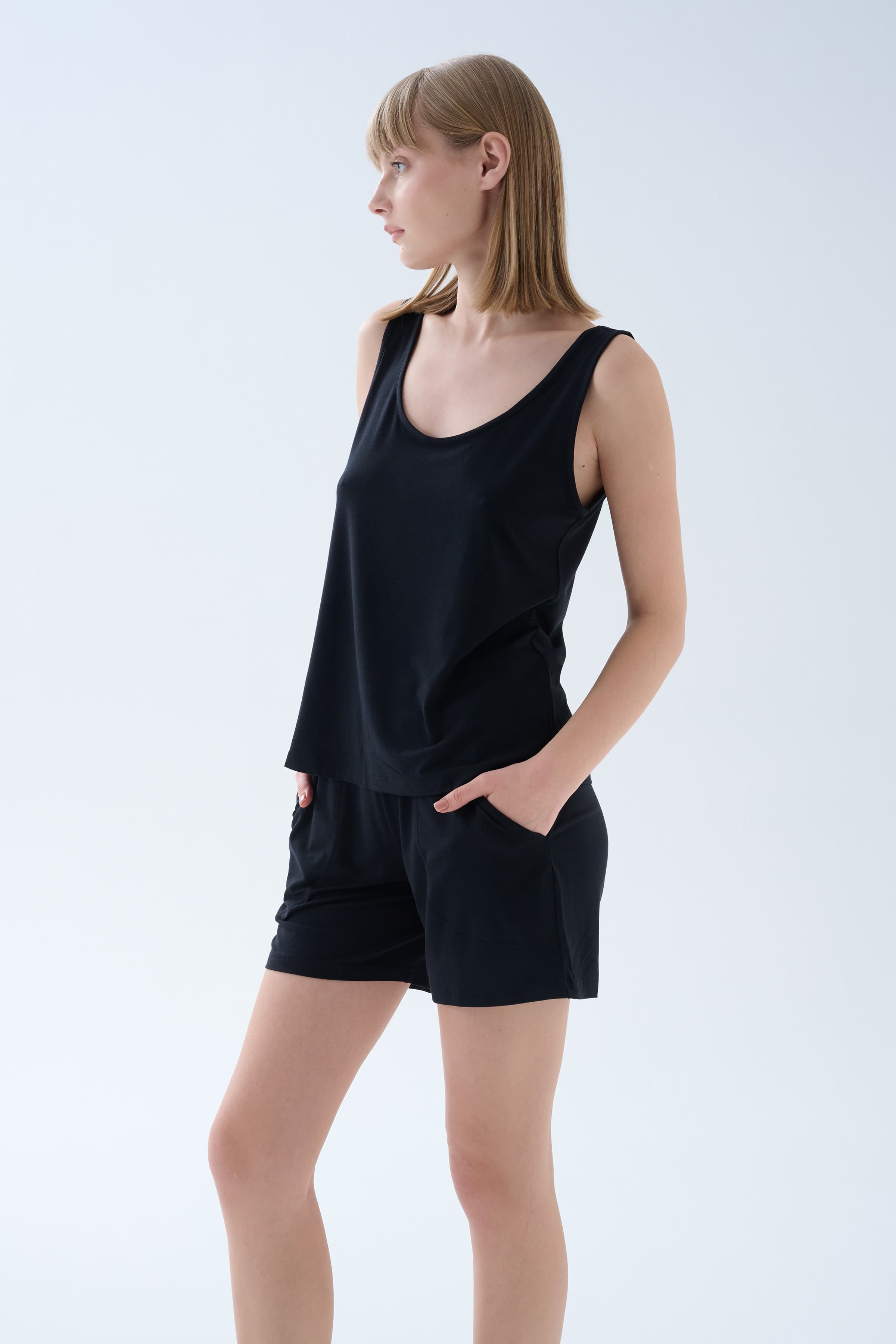 Women's Black Modal Camisole — view 3