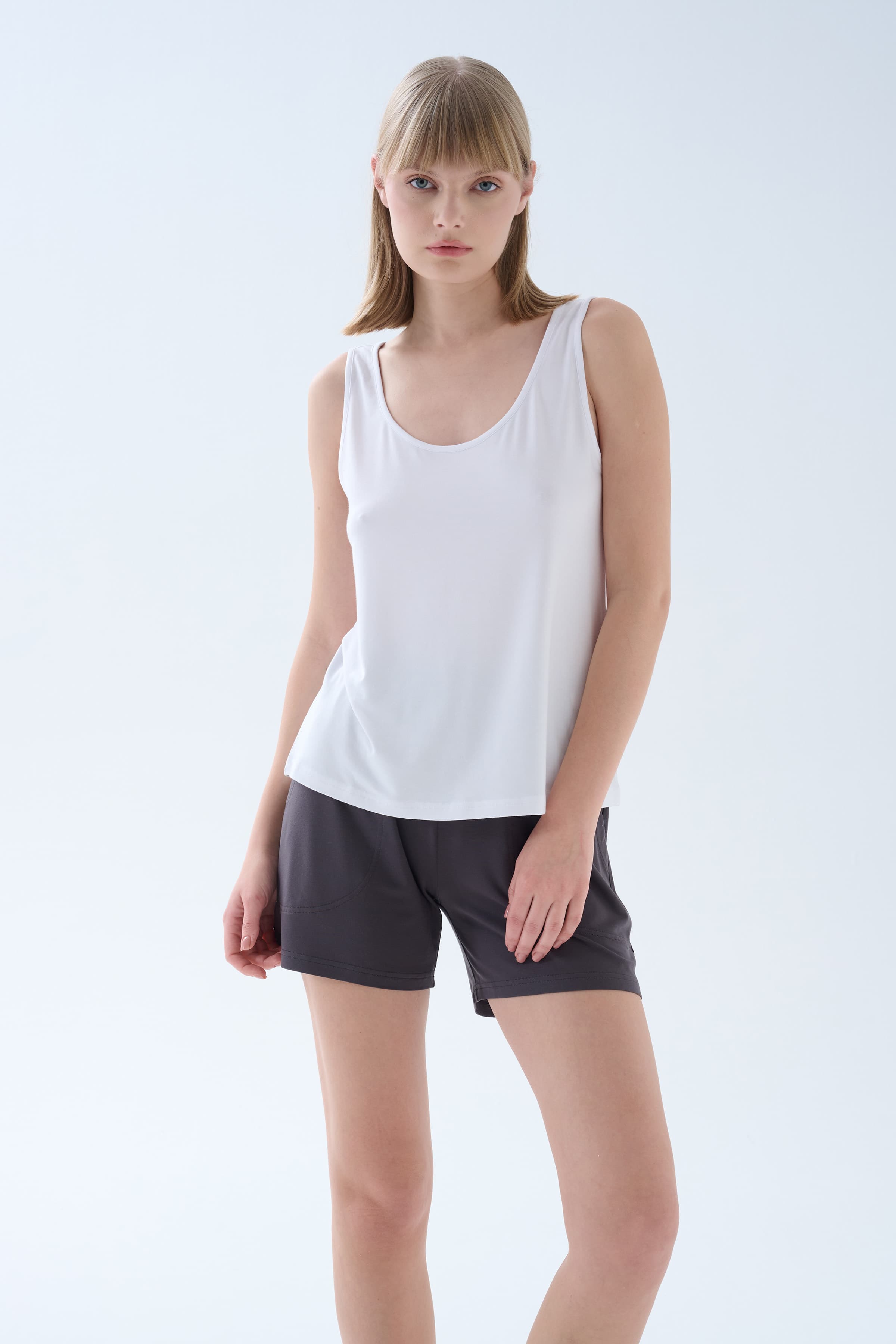 Women's White Modal Camisole — view 2