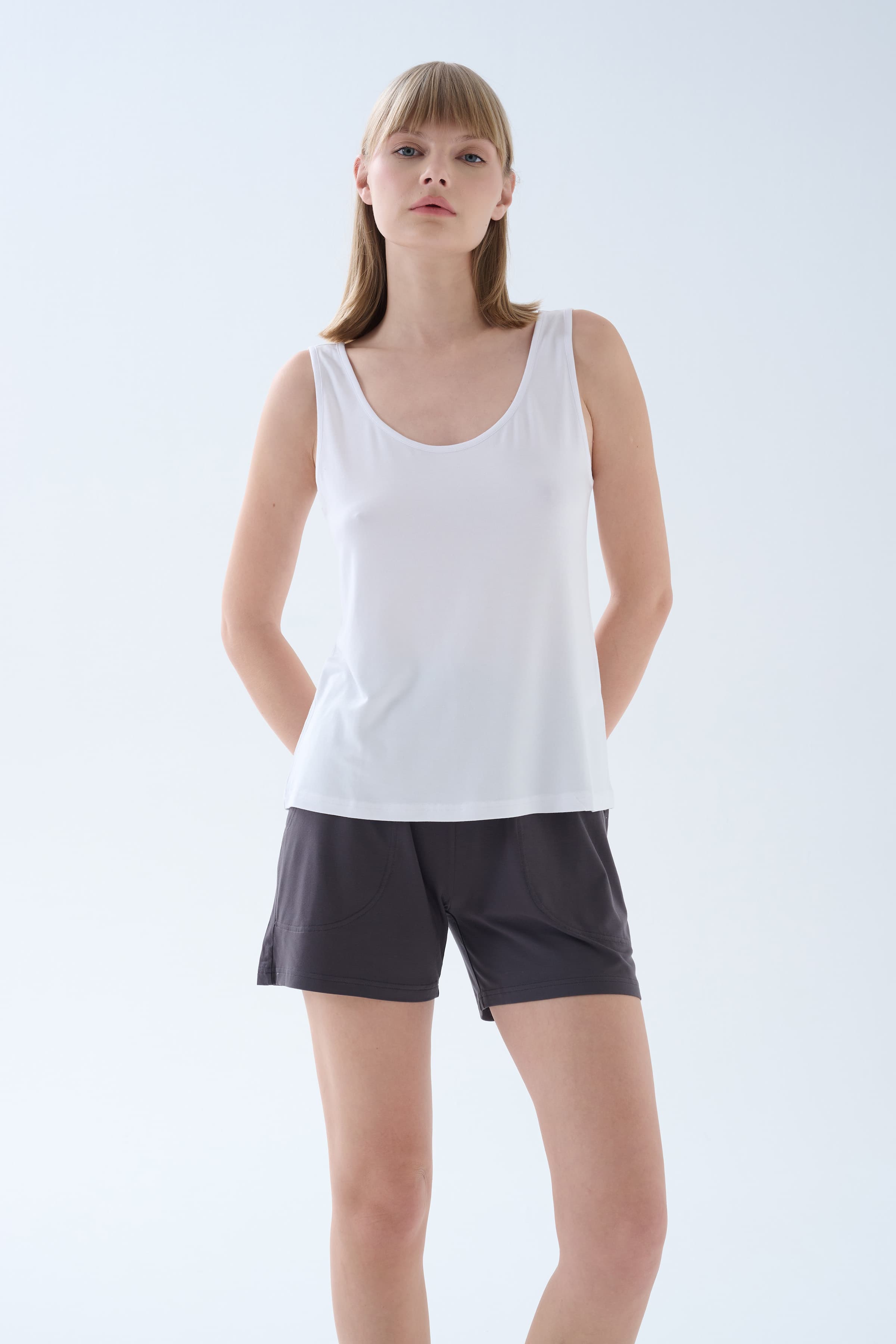 Women's White Modal Camisole — view 3