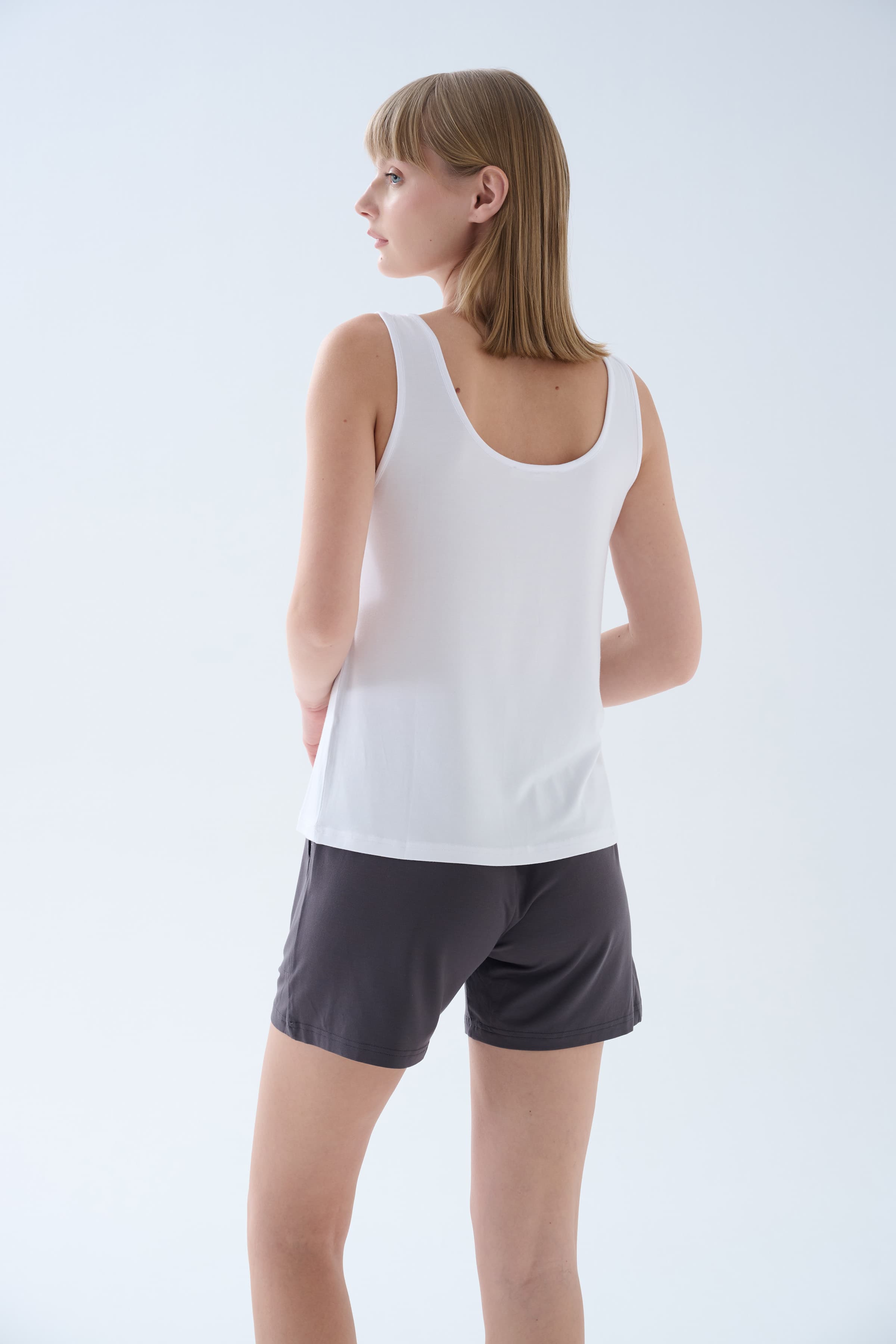 Women's White Modal Camisole — view 4