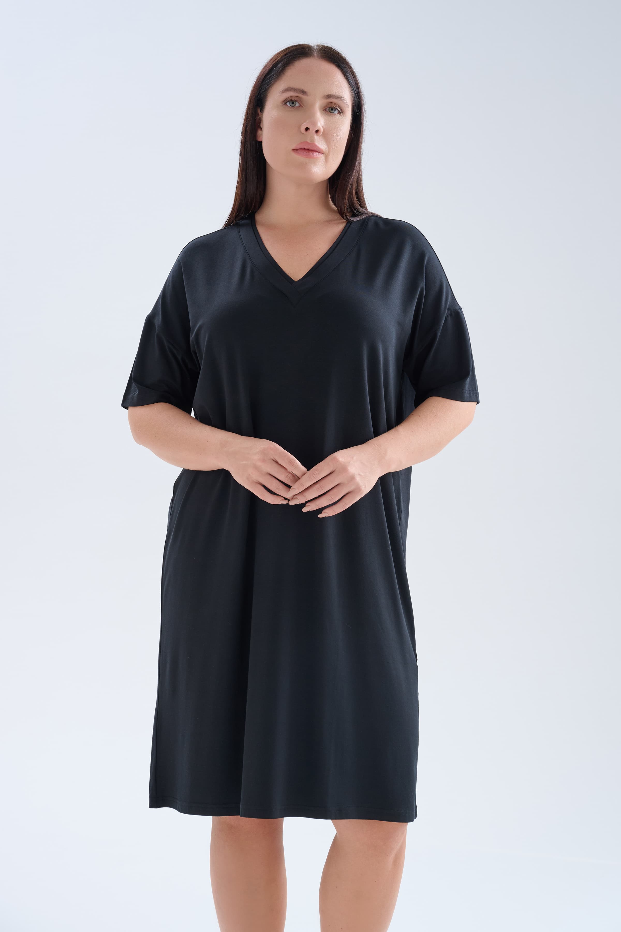 Women's Black Modal Dress — view 2