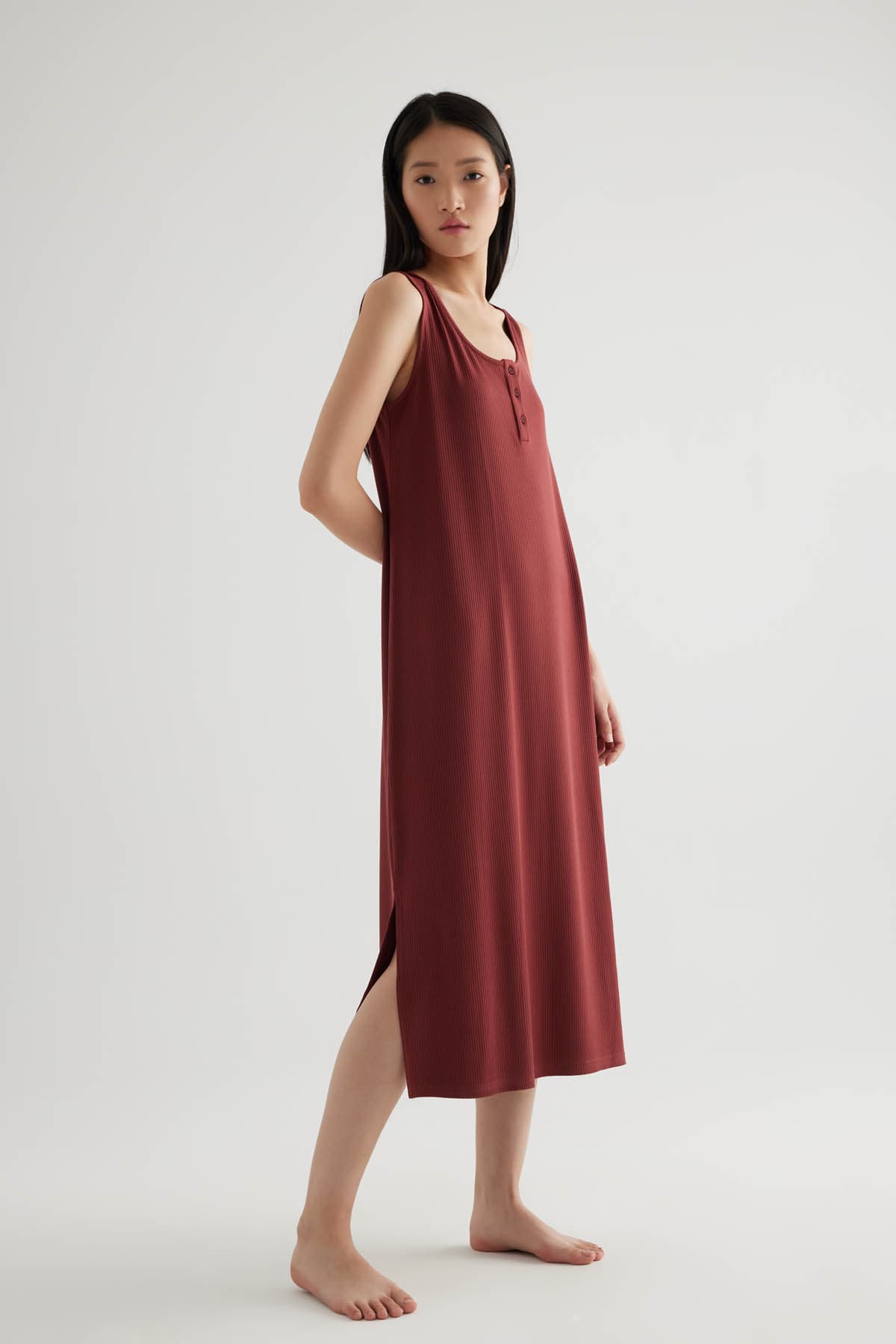 Women's Brown Modal Dress — view 2