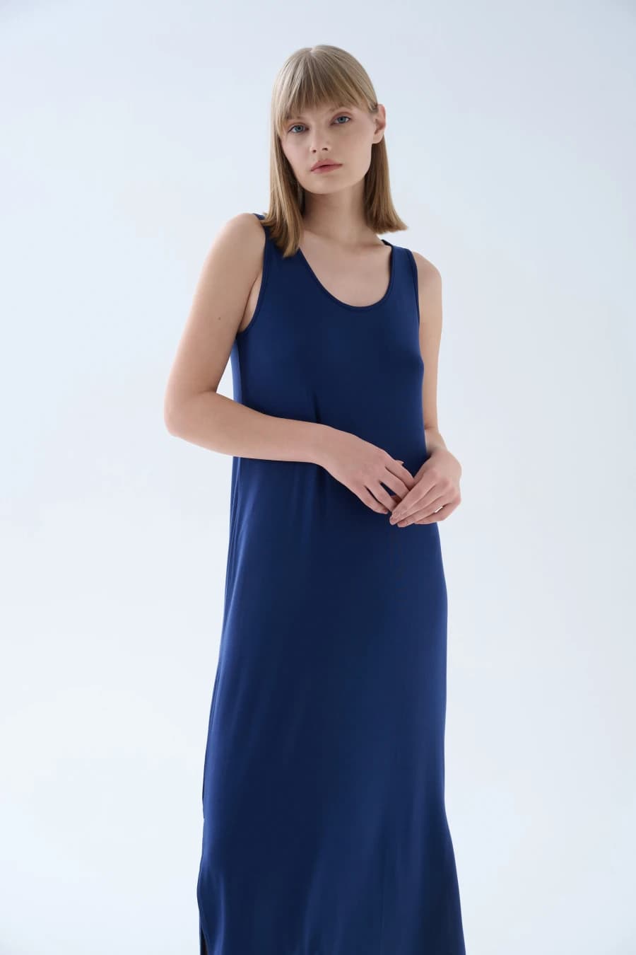 Women's Navy Modal Dress — view 3