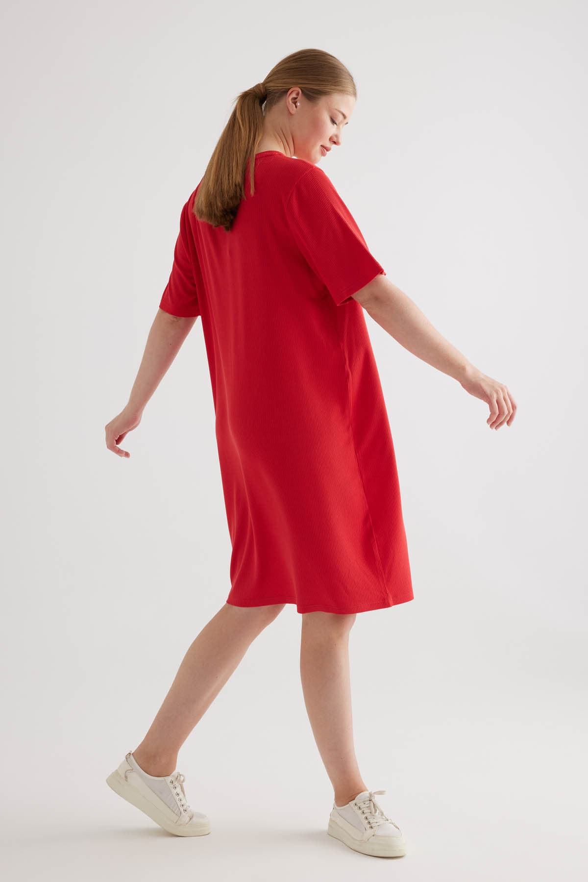 Women's Red Modal Dress — view 2