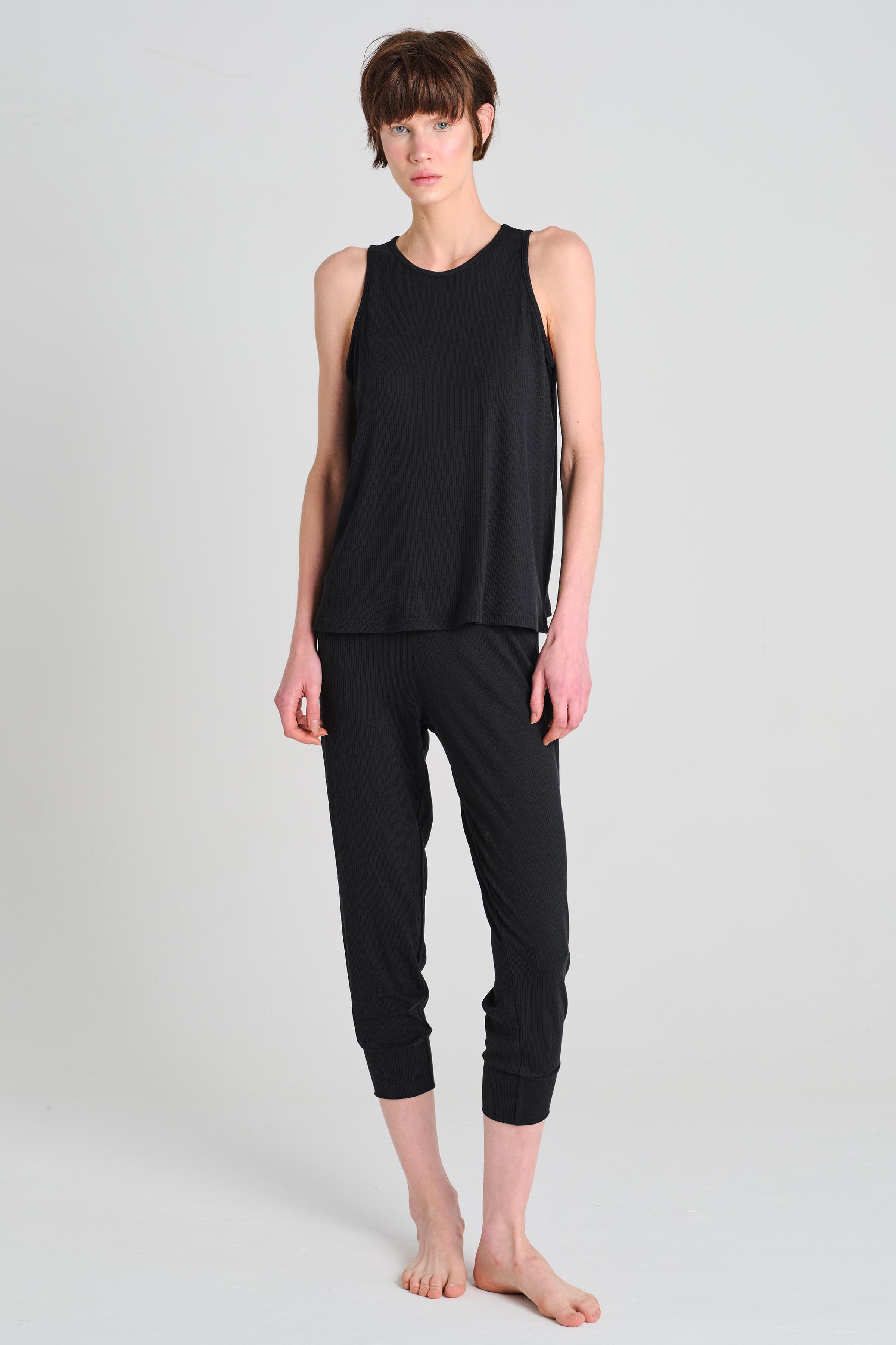 Women's Black Modal Pajama Set — view 3