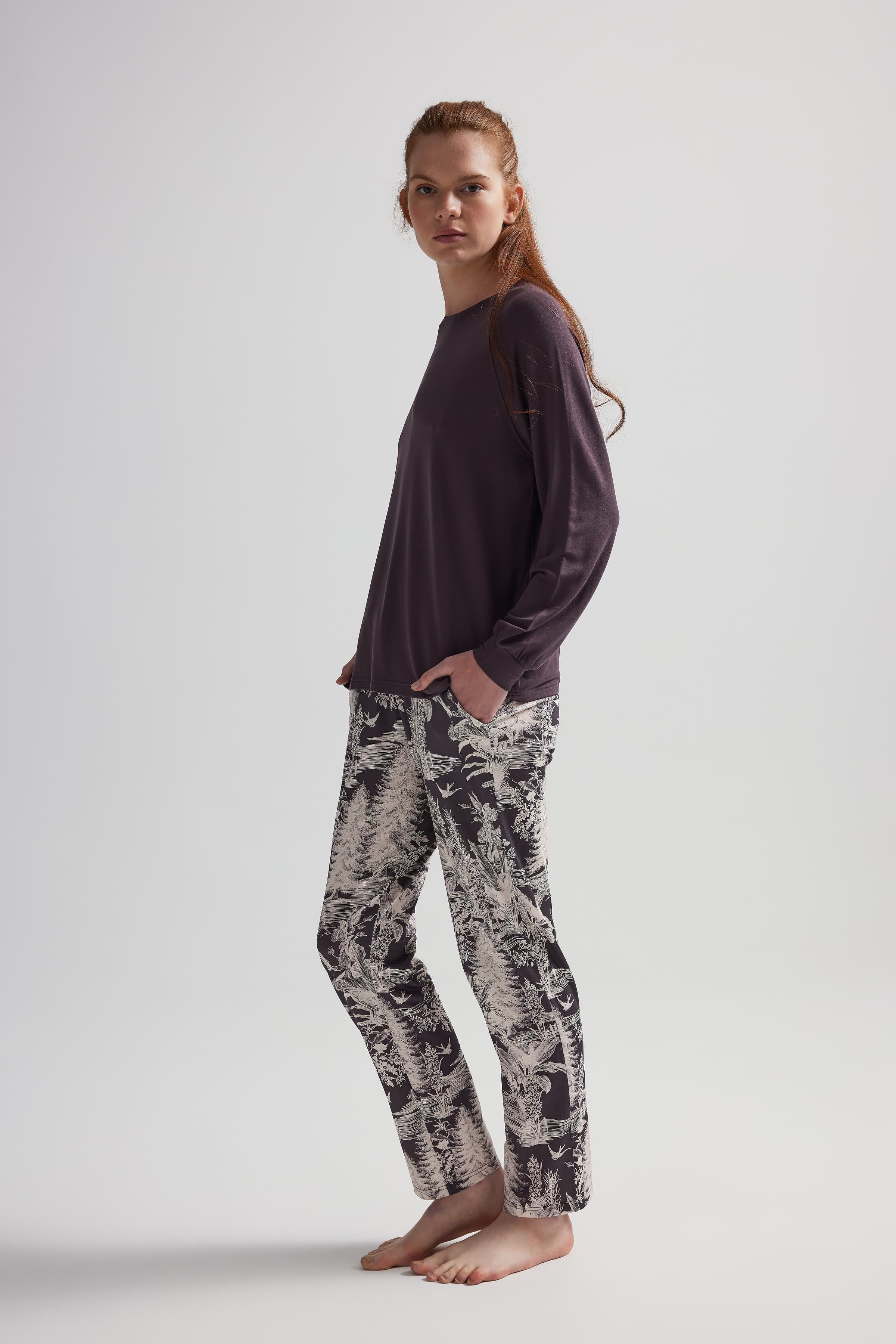 Women's Brown Modal Pajama Set — view 2