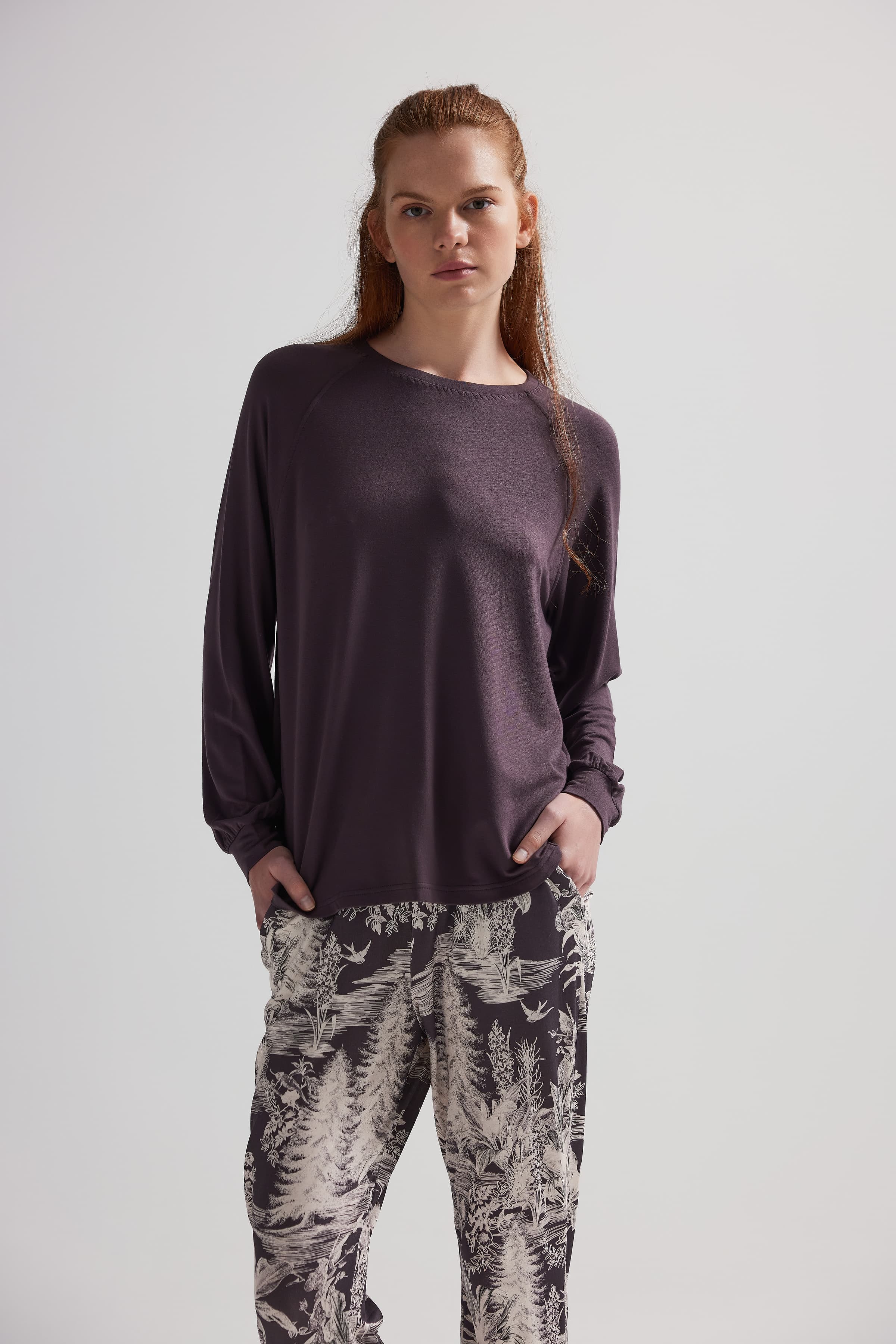 Women's Brown Modal Pajama Set — view 3