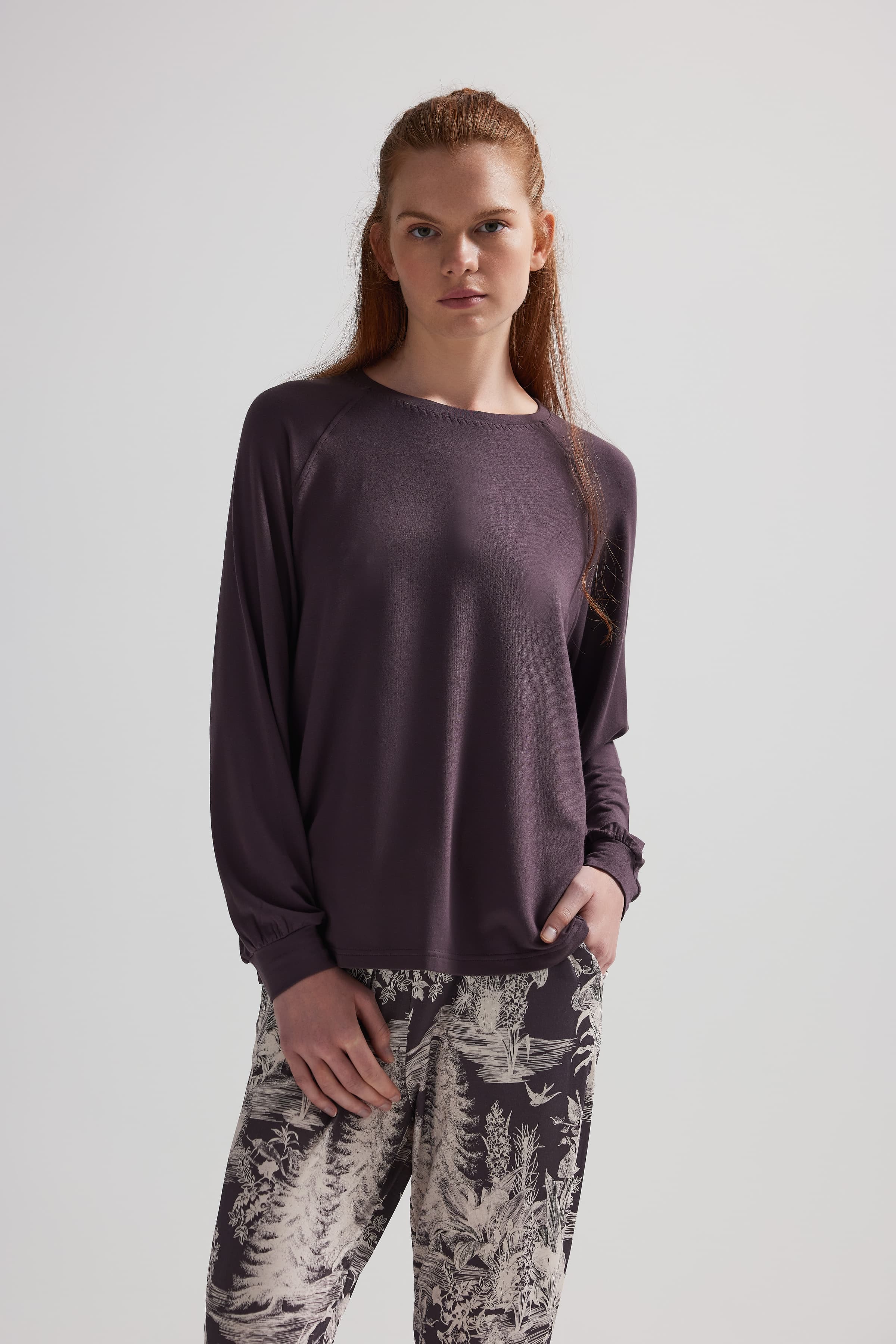 Women's Brown Modal Pajama Set — view 4