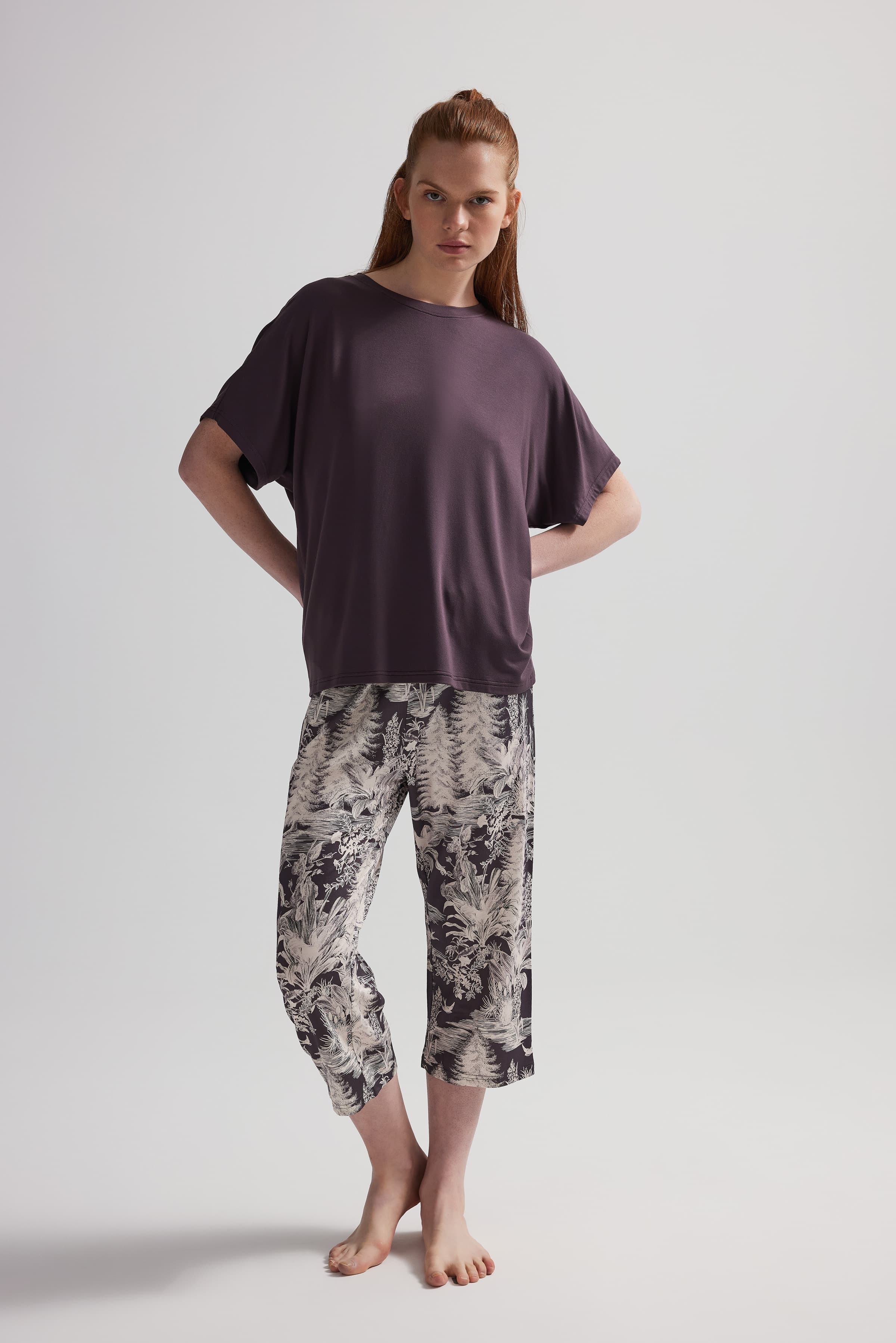 Women's Brown Modal Pajama Set — view 2