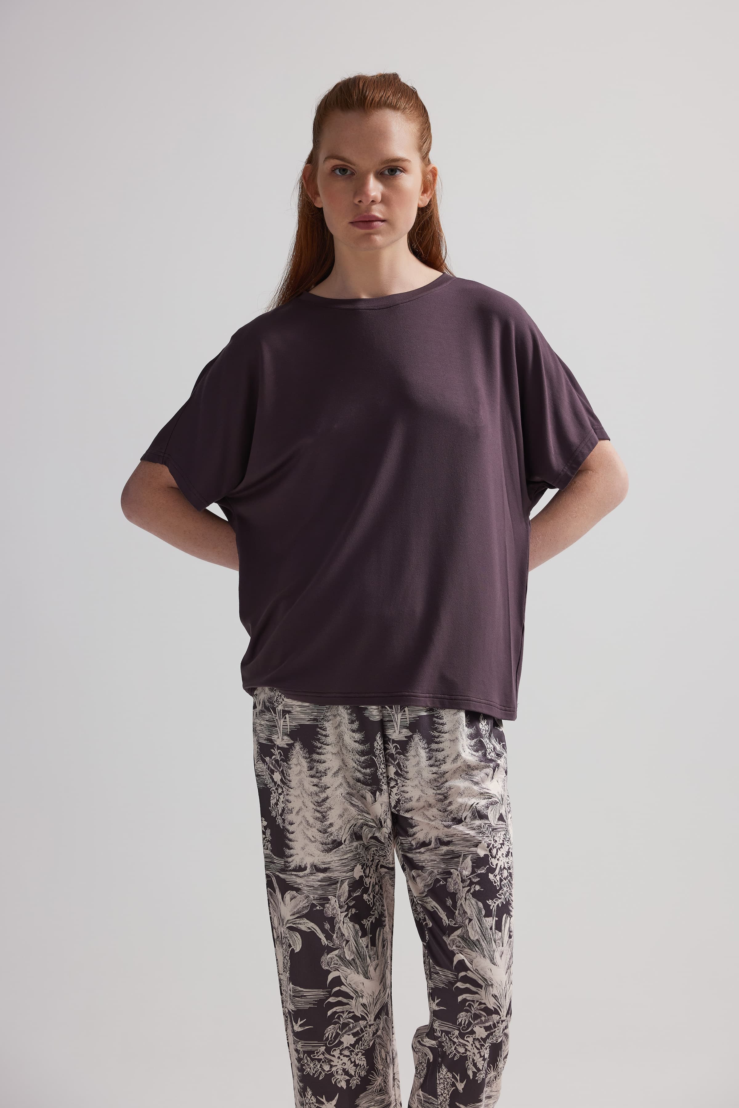 Women's Brown Modal Pajama Set — view 3