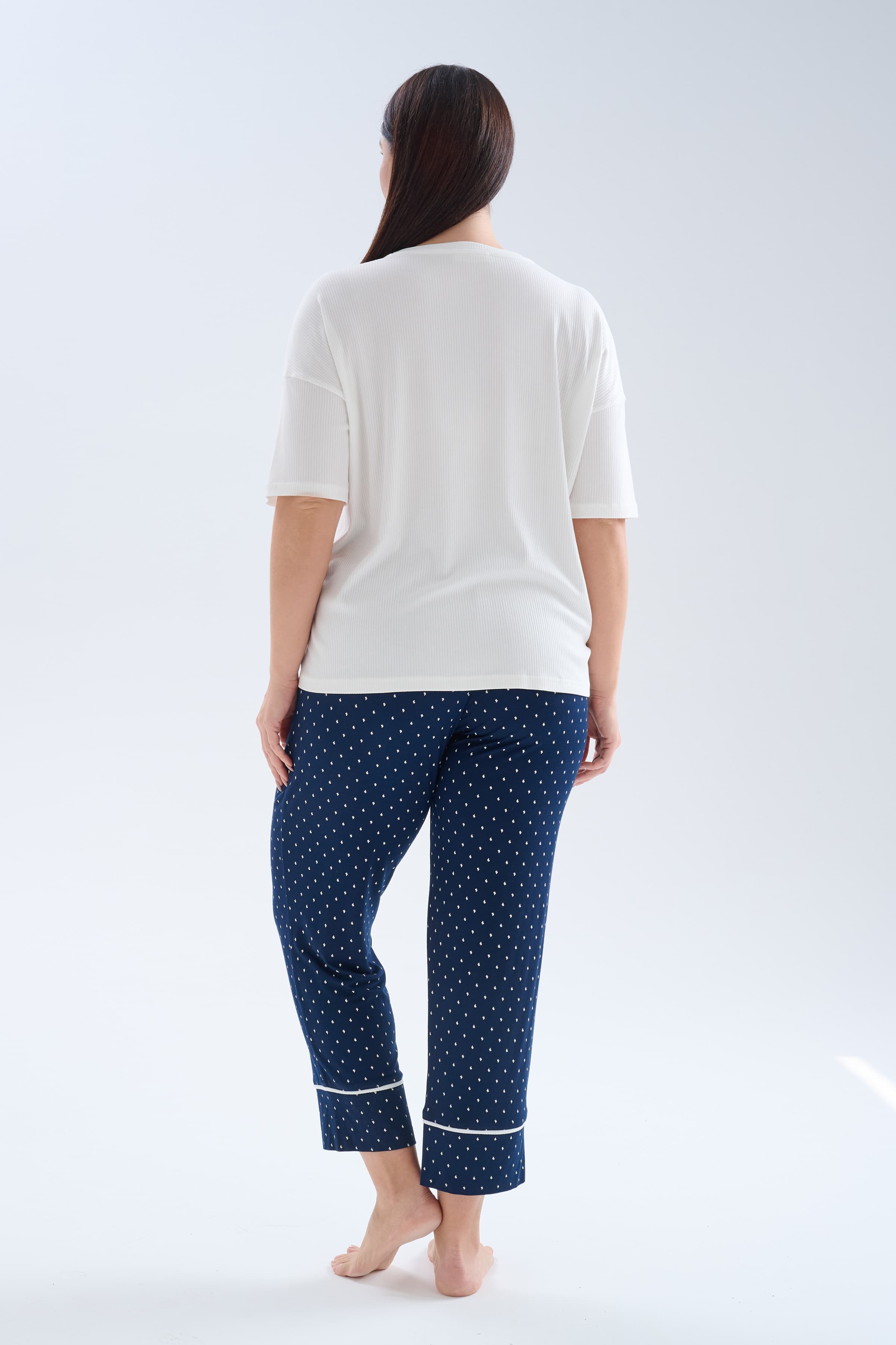 Women's Ecru Modal Pajama Set — view 4