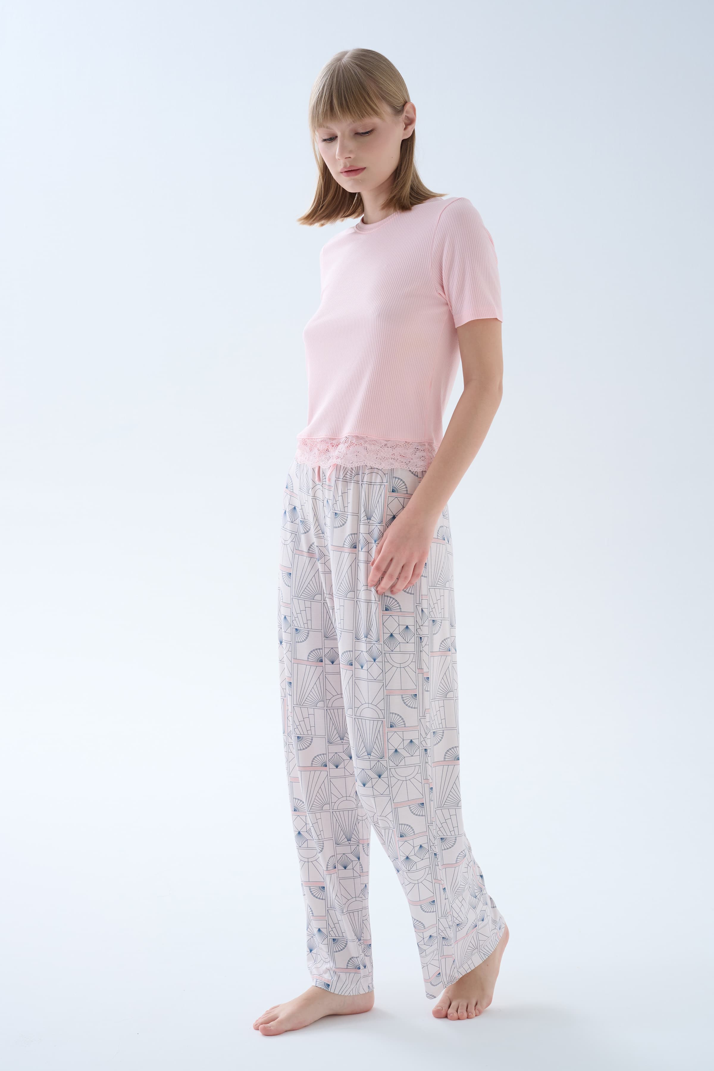 Women's Pink Modal Pajama Set — view 2