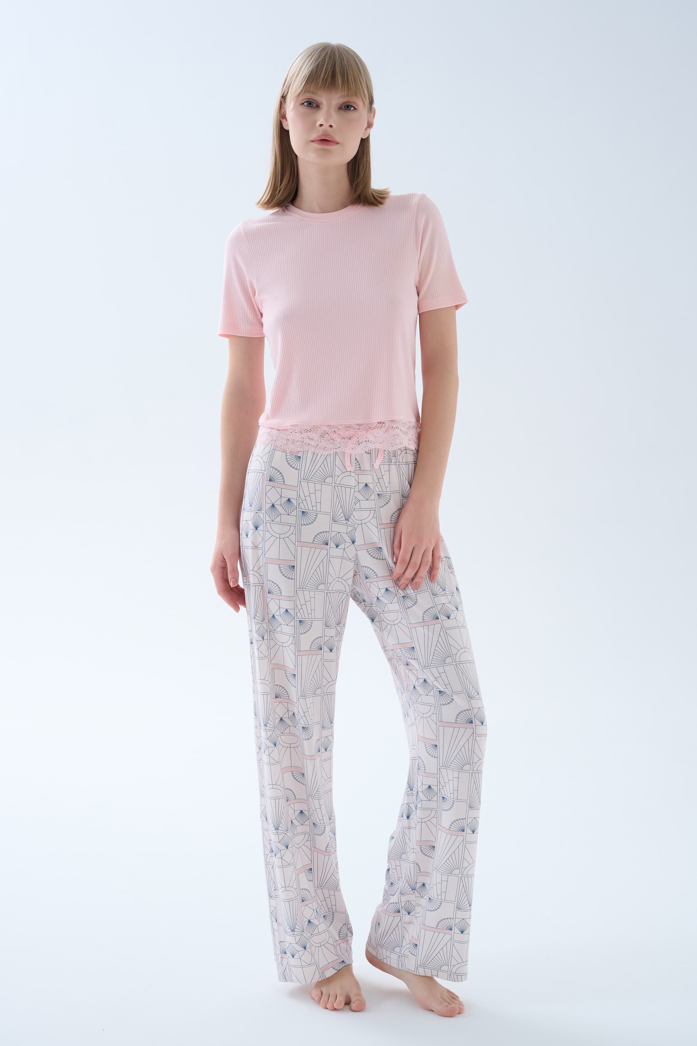 Women's Pink Modal Pajama Set — view 3