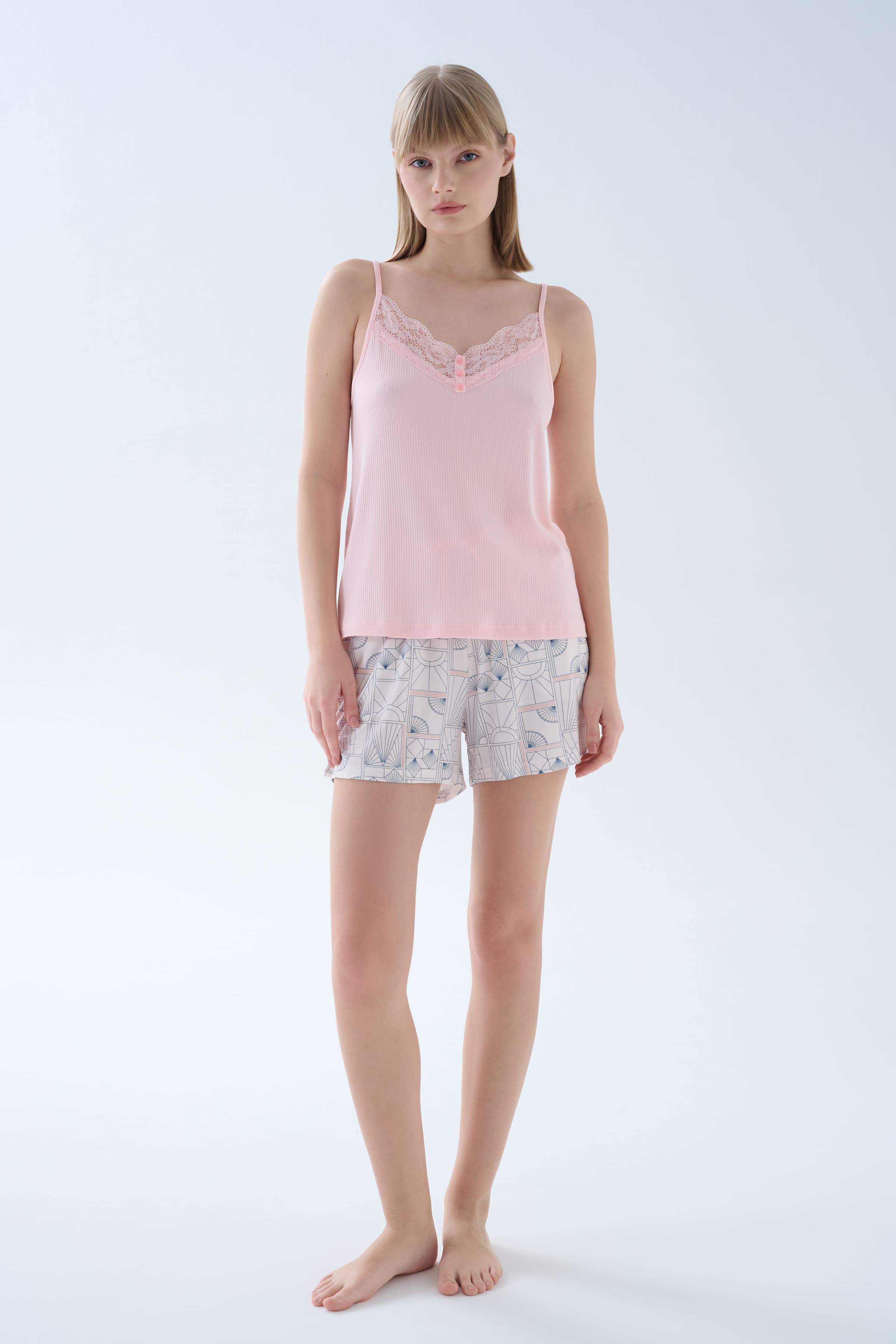 Women's Pink Modal Pajama Set — view 4