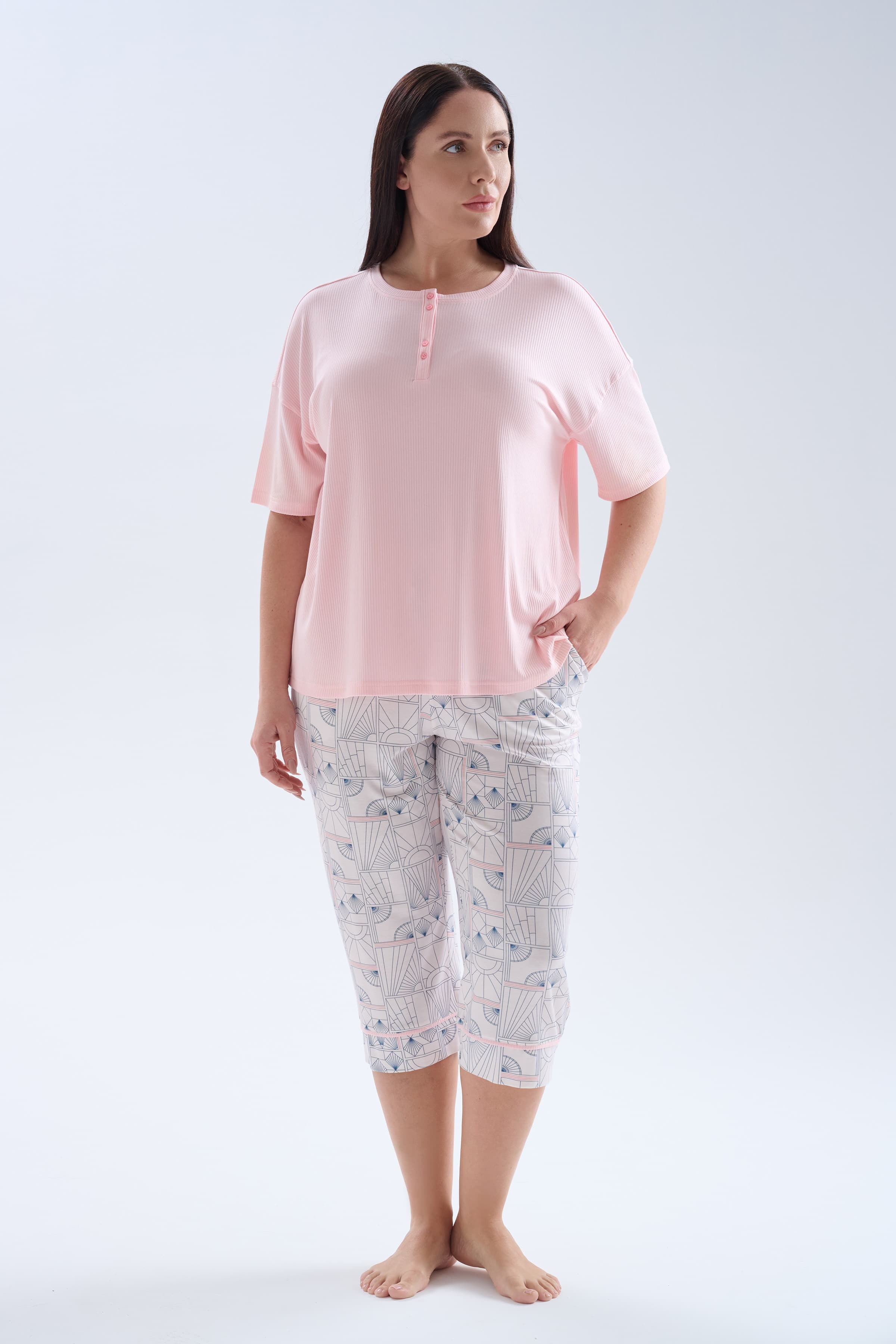 Women's Pink Modal Pajama Set — view 2