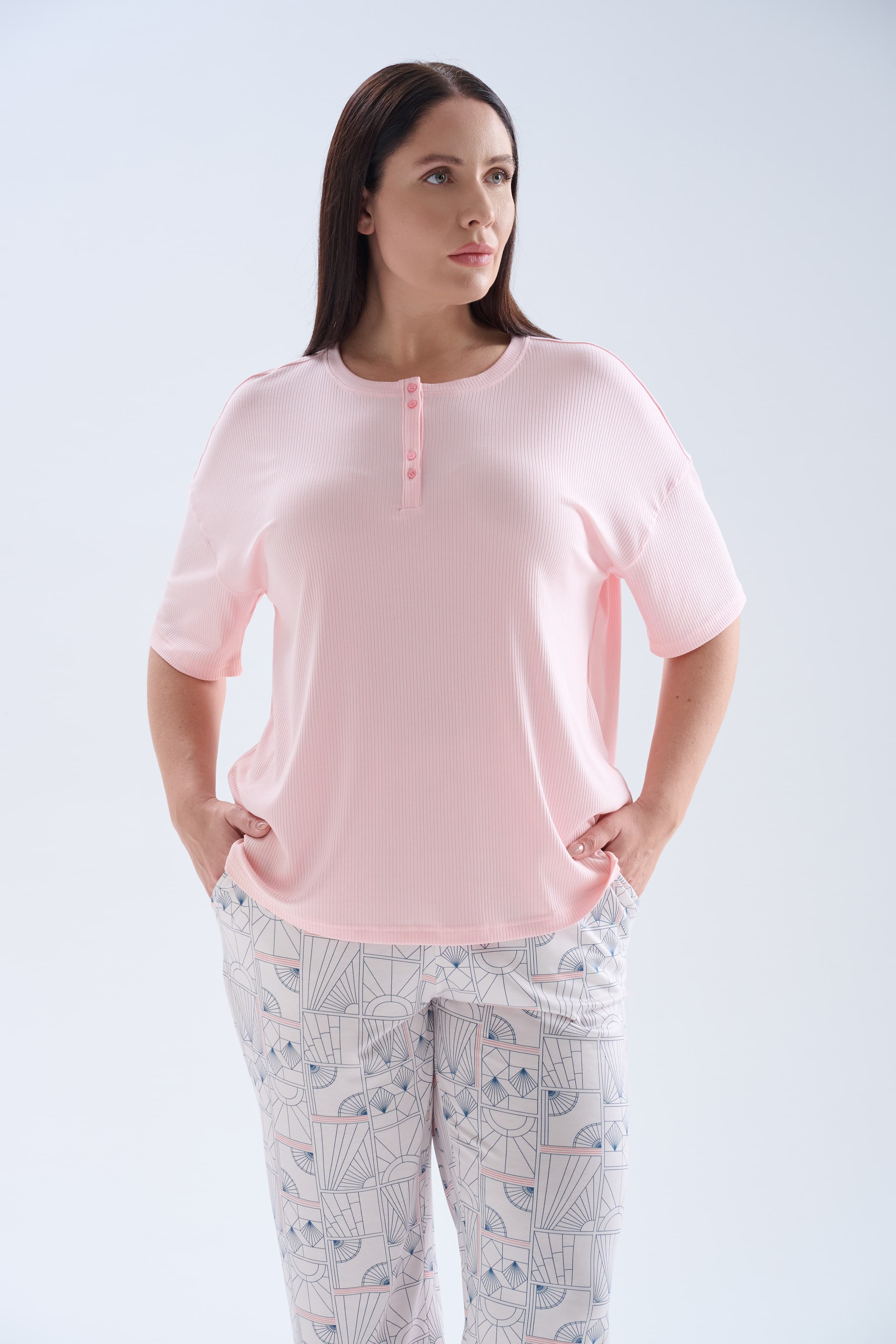 Women's Pink Modal Pajama Set — view 3