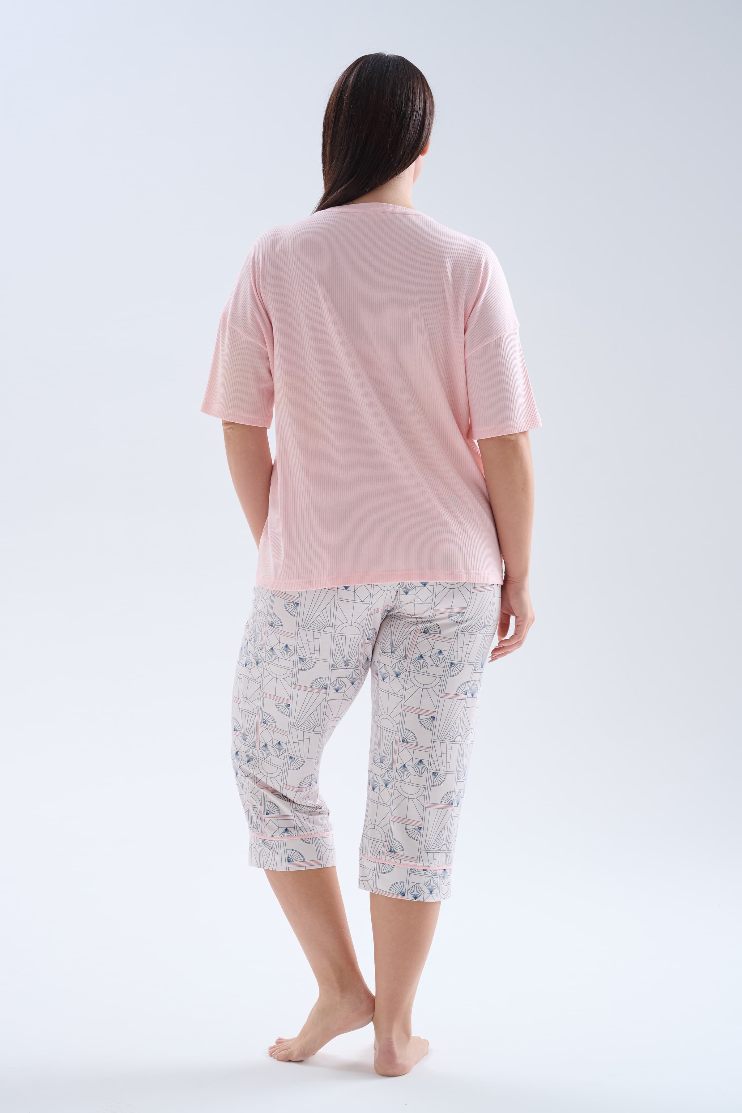 Women's Pink Modal Pajama Set — view 4