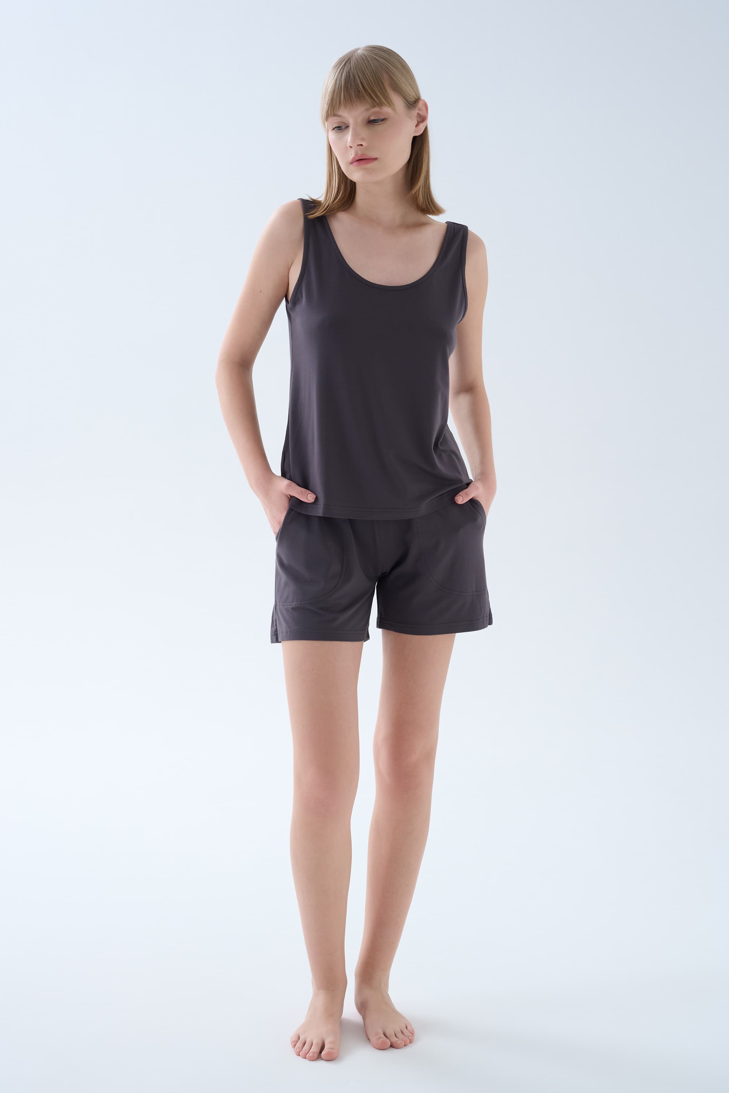 Women's Neutral Modal Shorts — view 4