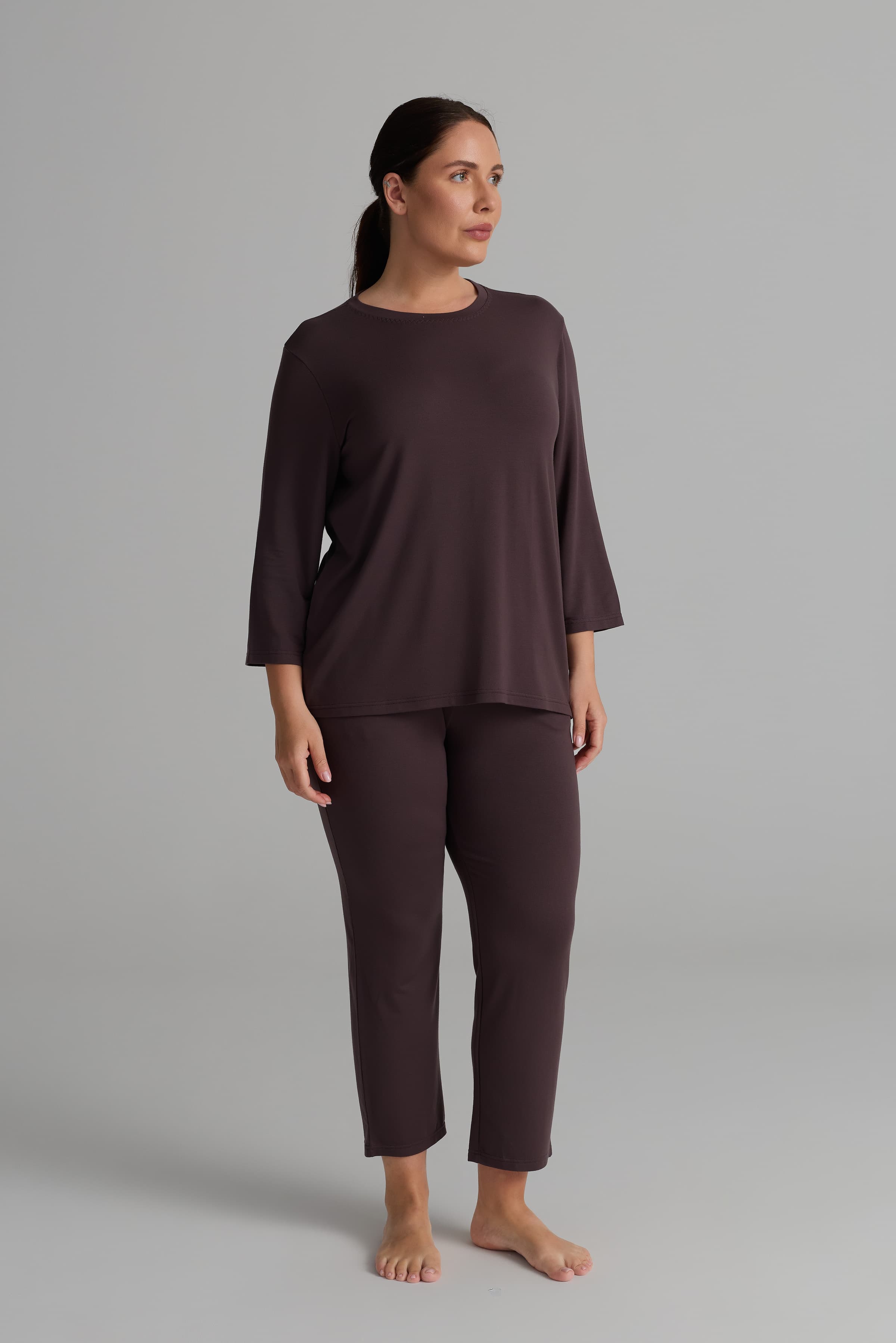 Women's Brown Modal Tee — view 3