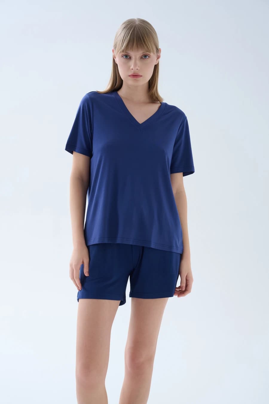 Women's Navy Modal Tee — view 4