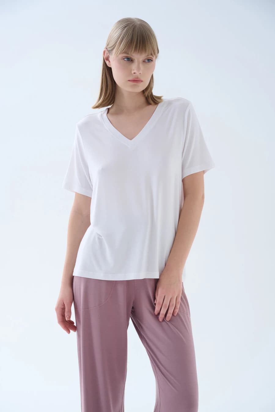 Women's White Modal Tee — view 1