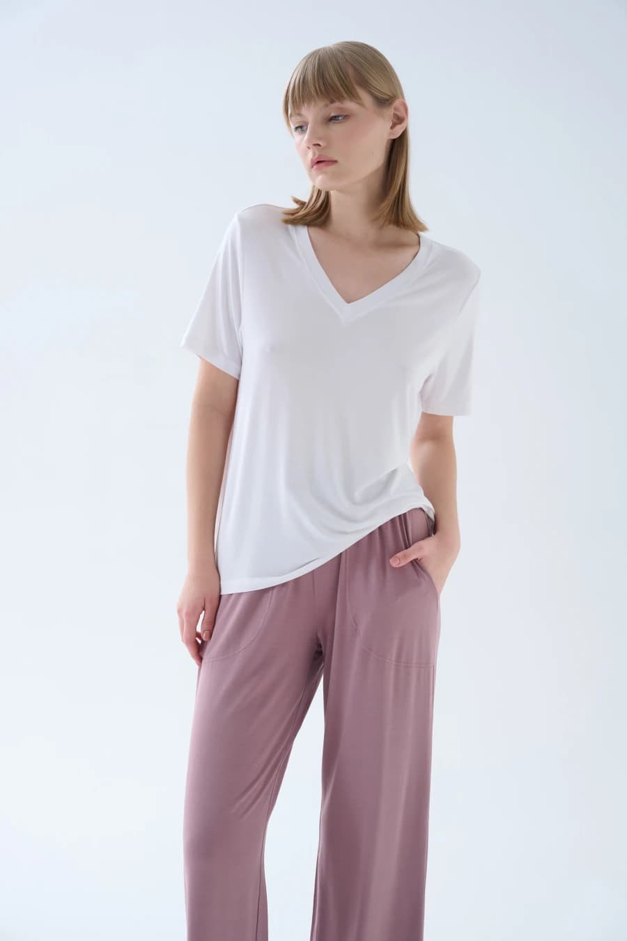 Women's White Modal Tee — view 2