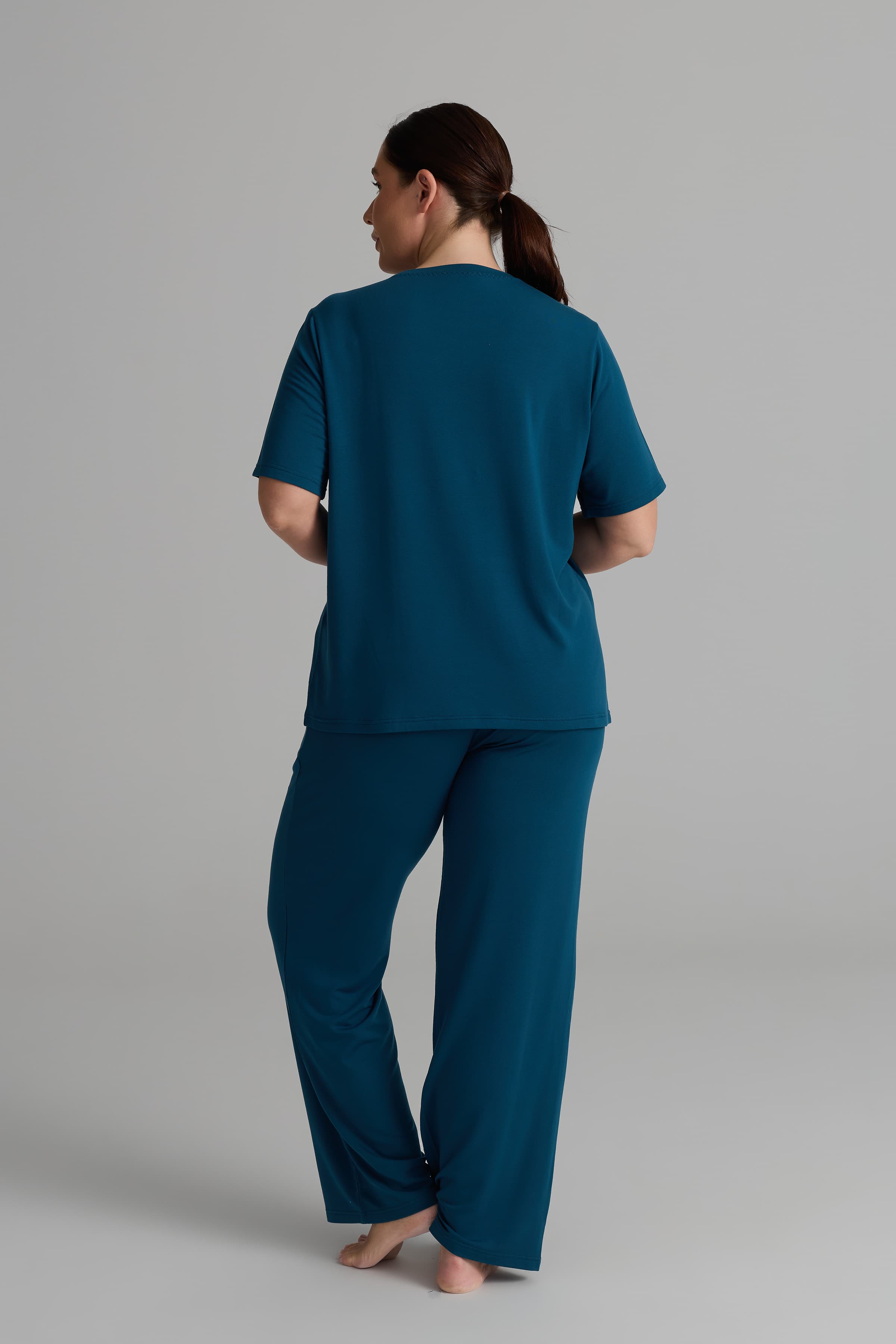 Women's Blue Modal Trousers — view 4