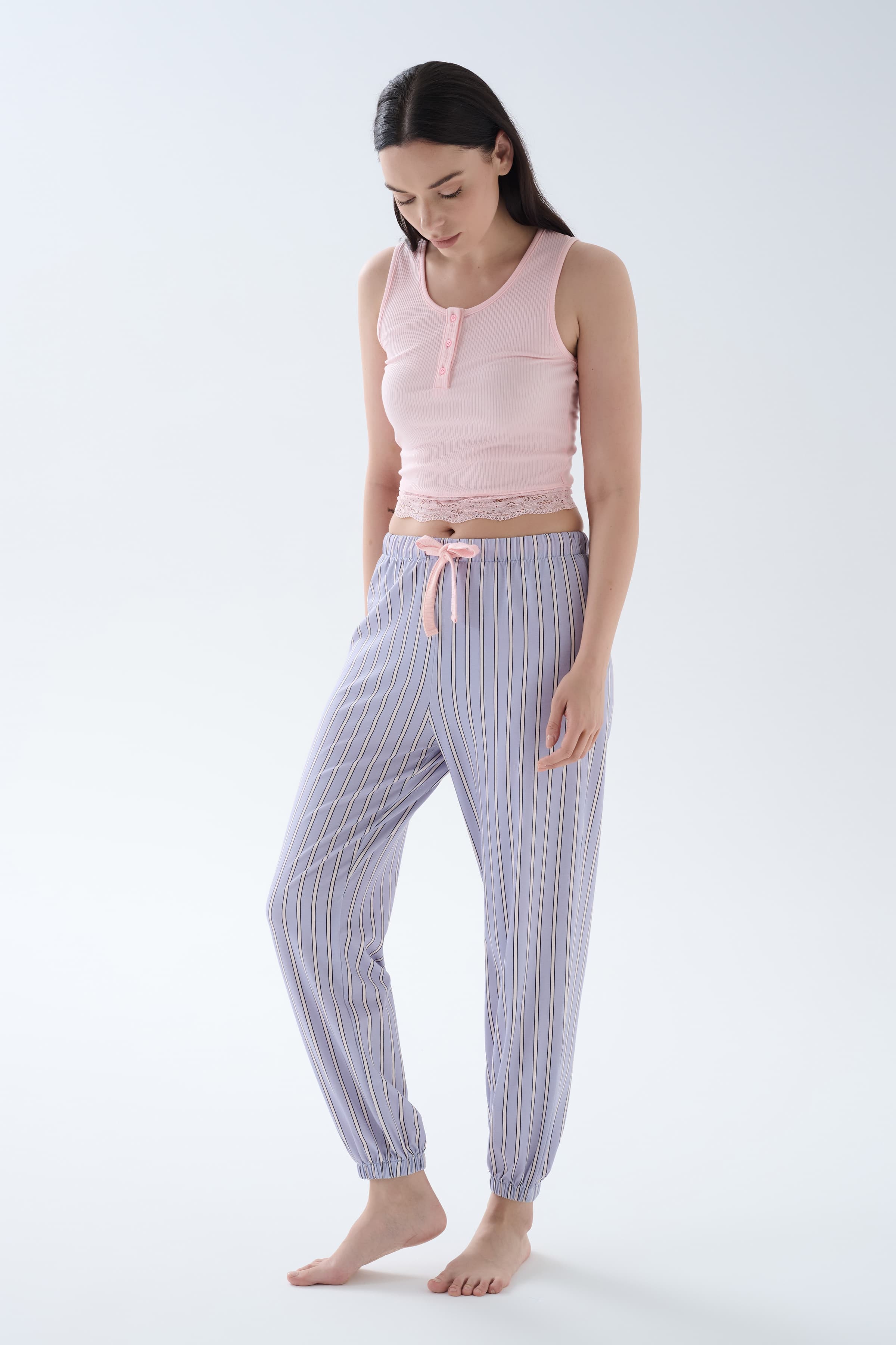 Women's Pink Modal Pajama Set — view 3