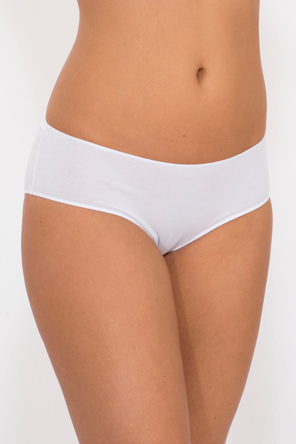 Women's White Cotton Briefs — view 2