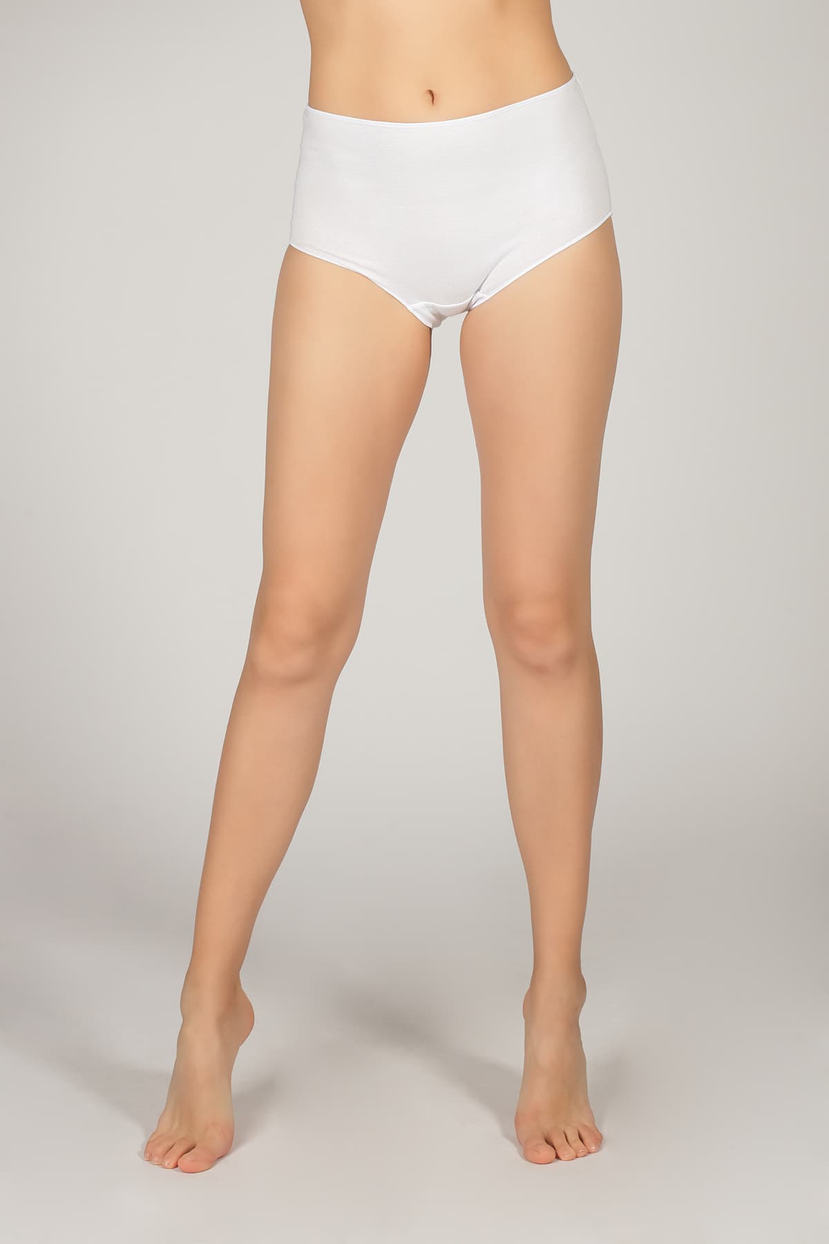 Women's White Cotton Briefs — view 3