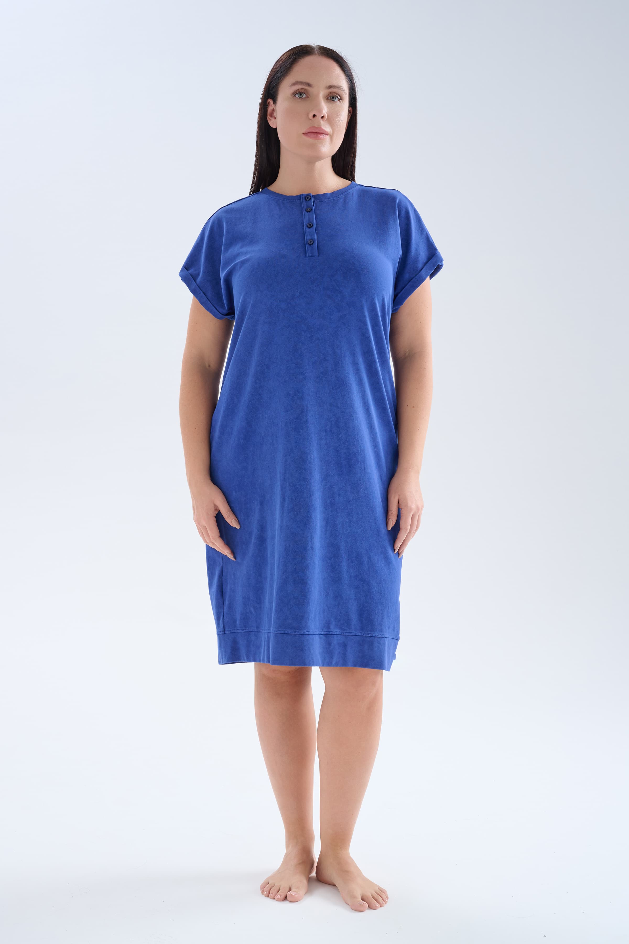 Women's Navy Cotton Dress — view 1