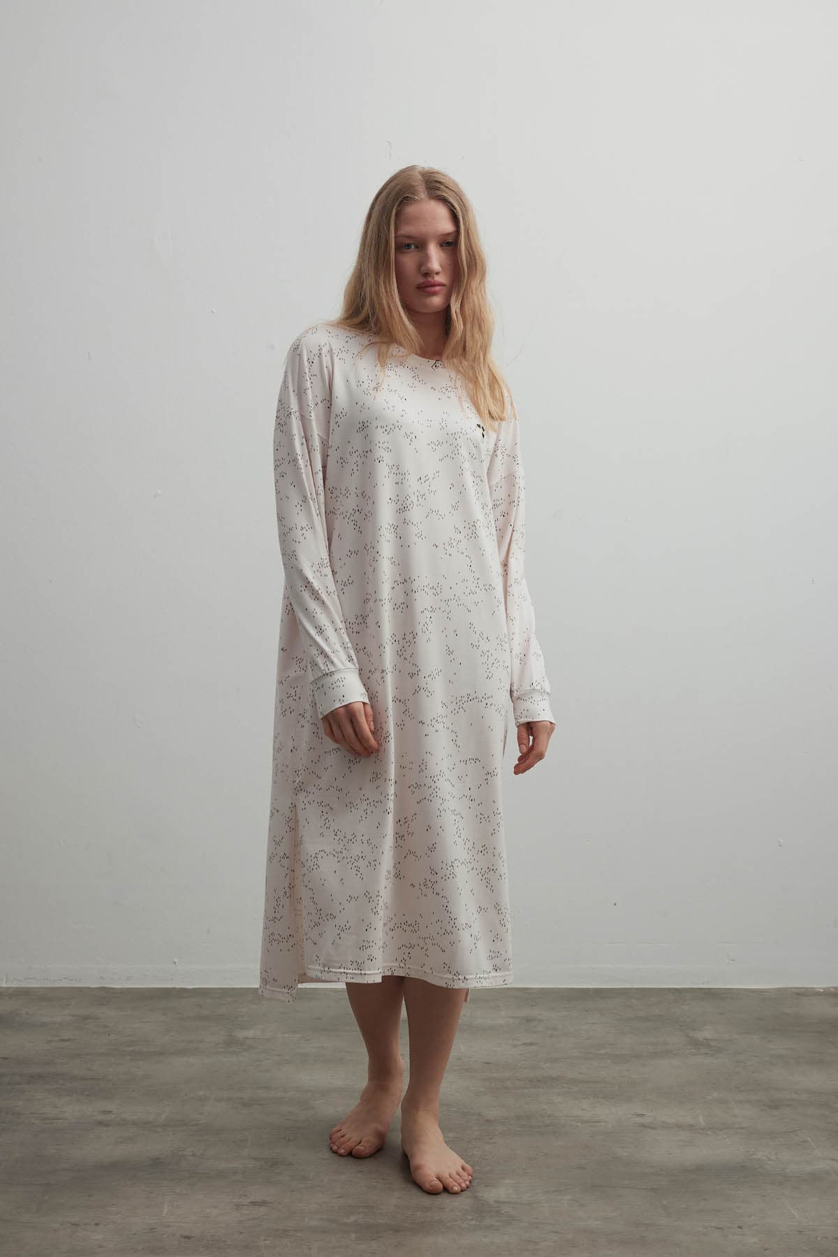 Women's Beige Cotton Nightgown — view 2