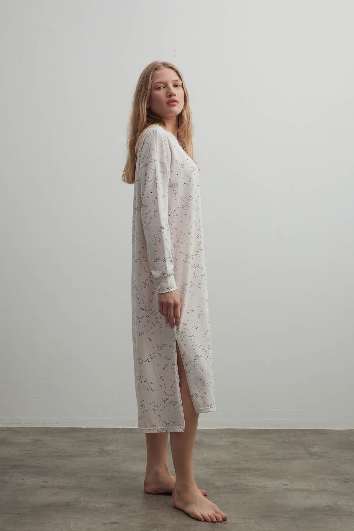 Women's Beige Cotton Nightgown — view 4